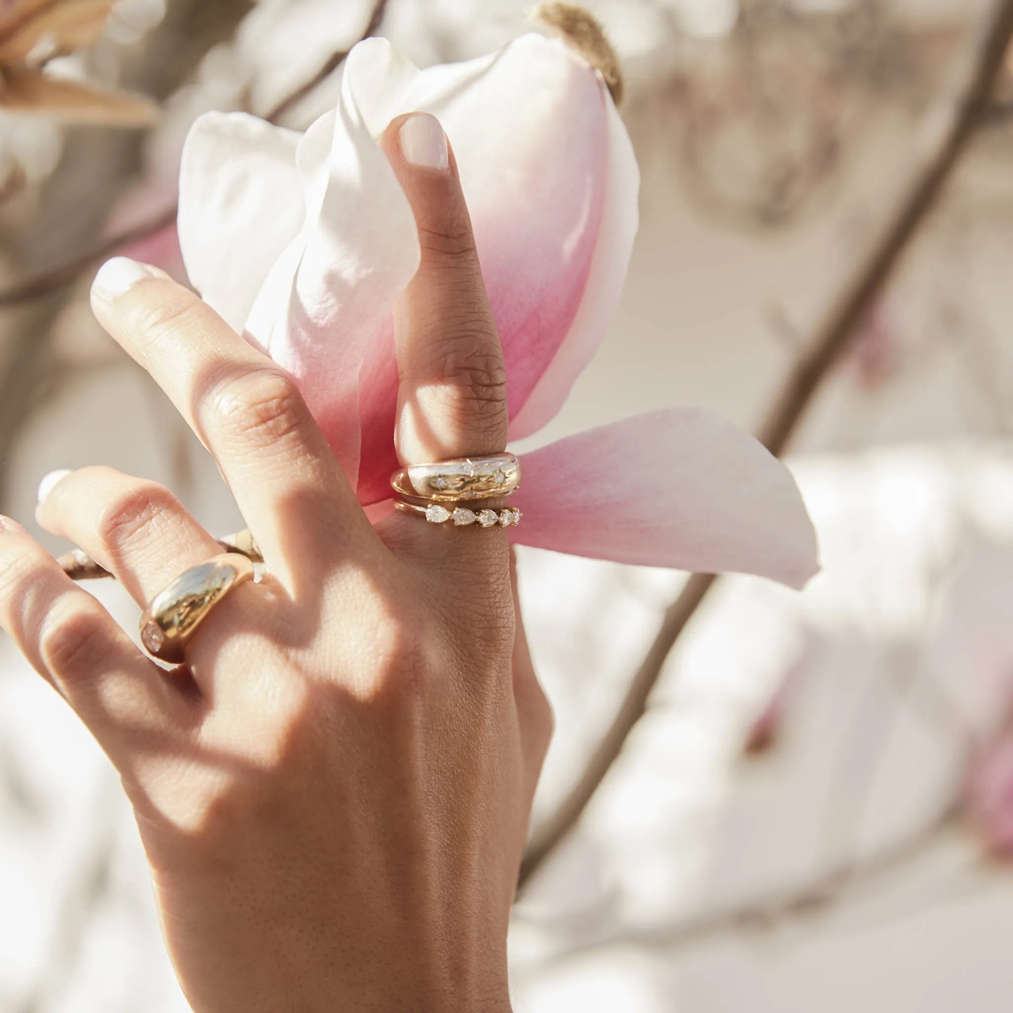 14k 5 Pear Diamond Band Ring sold by Zoe Chicco product image thumbnail 4