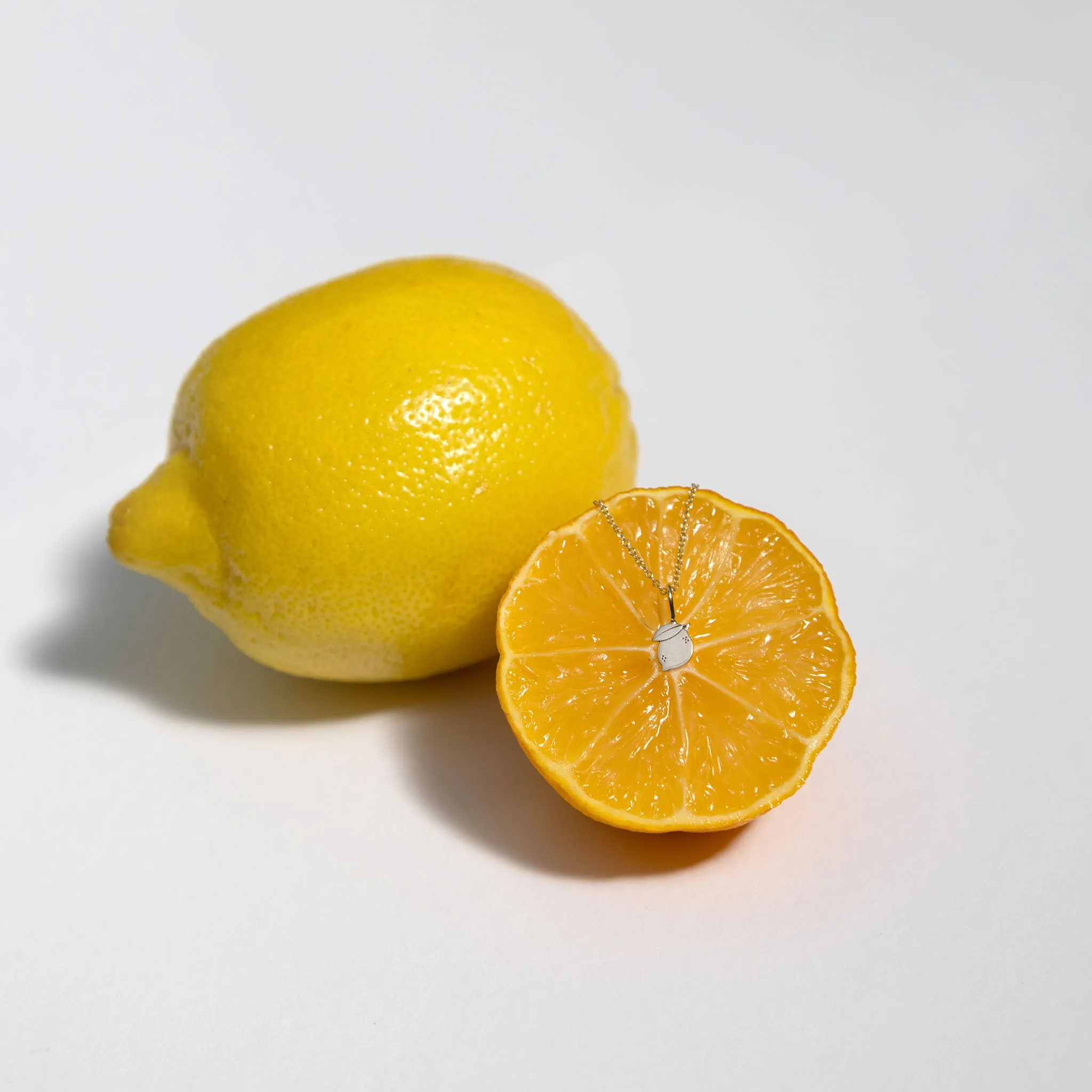 14k Single Midi Bitty Lemon Charm sold by Zoe Chicco product image thumbnail 2