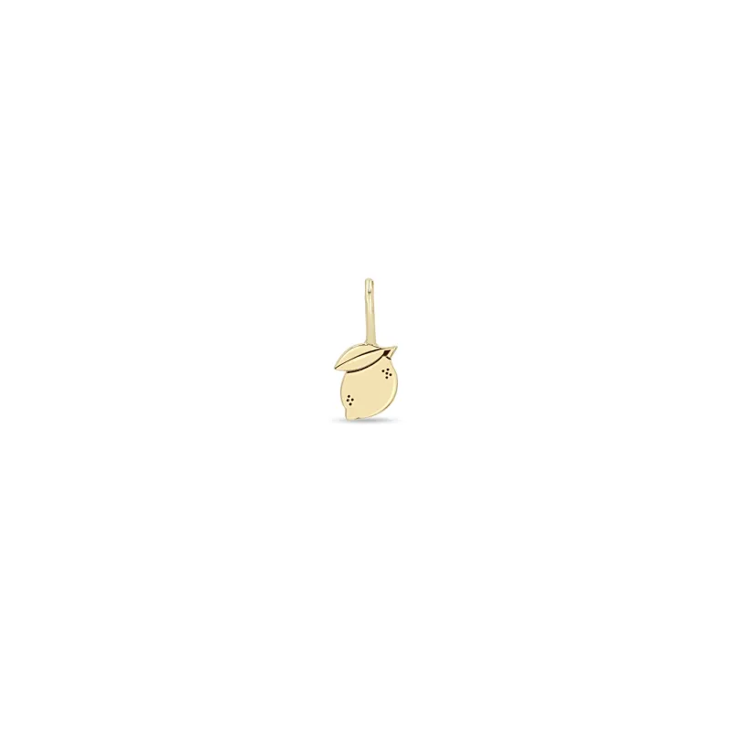 14k Single Midi Bitty Lemon Charm made by Zoe Chicco