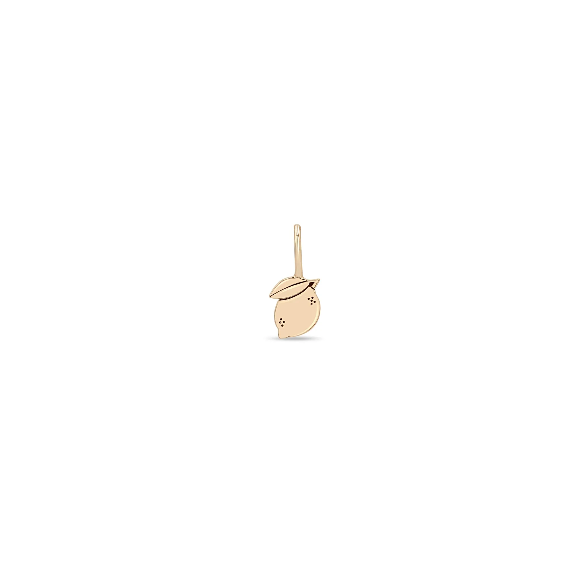 14k Single Midi Bitty Lemon Charm sold by Zoe Chicco product image thumbnail 3