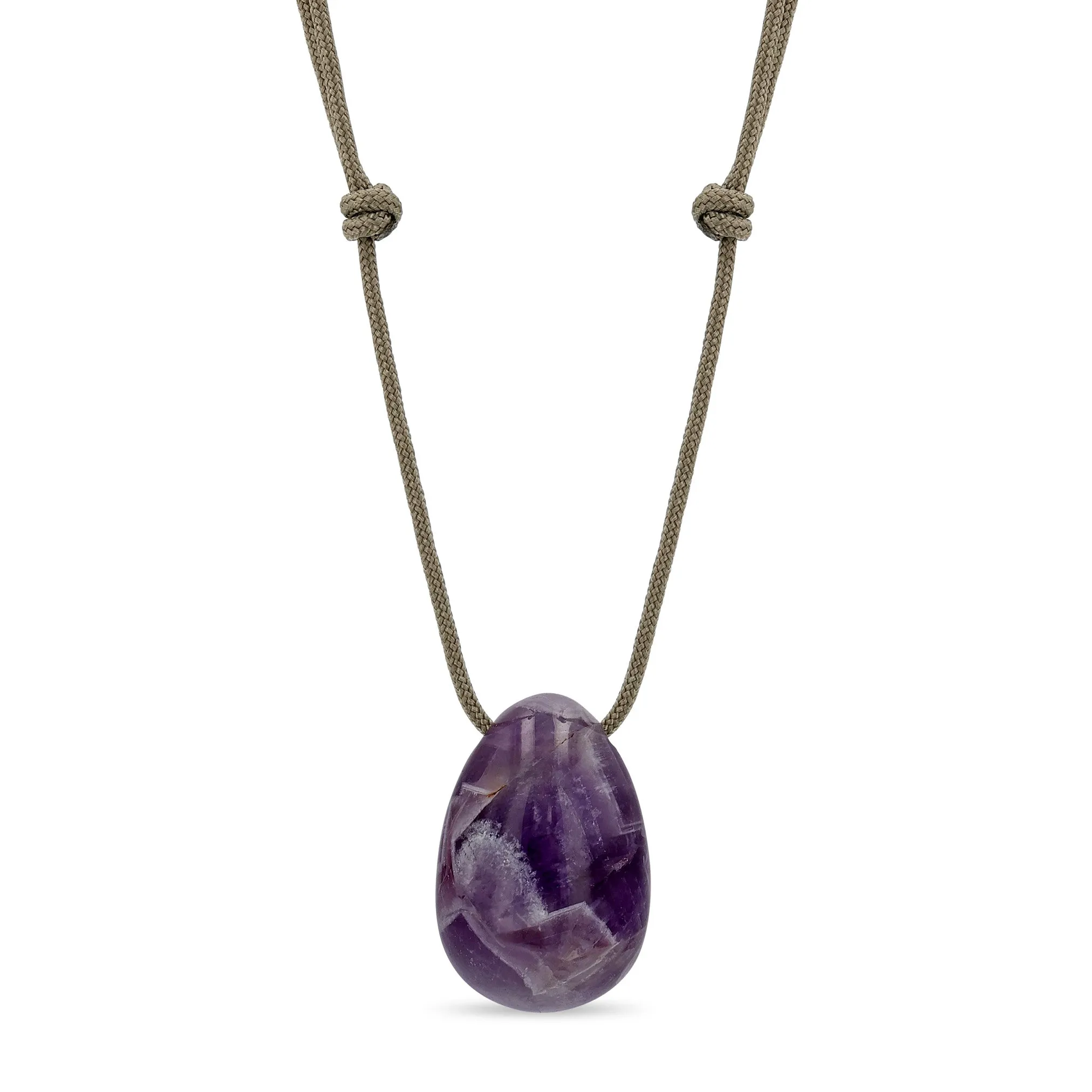 Amethyst Egg Paracord Necklace sold by Zoe Chicco