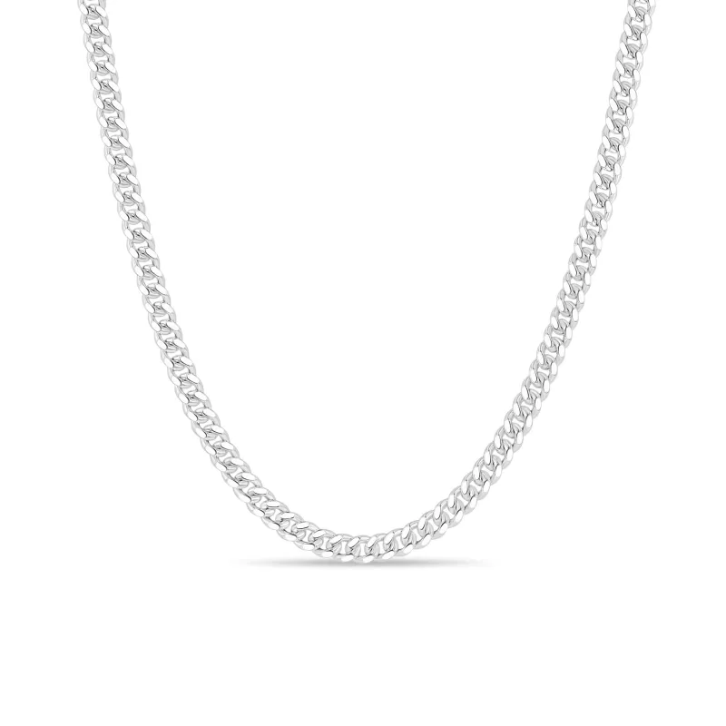 Sterling Silver Medium Curb Chain Necklace made by Zoe Chicco