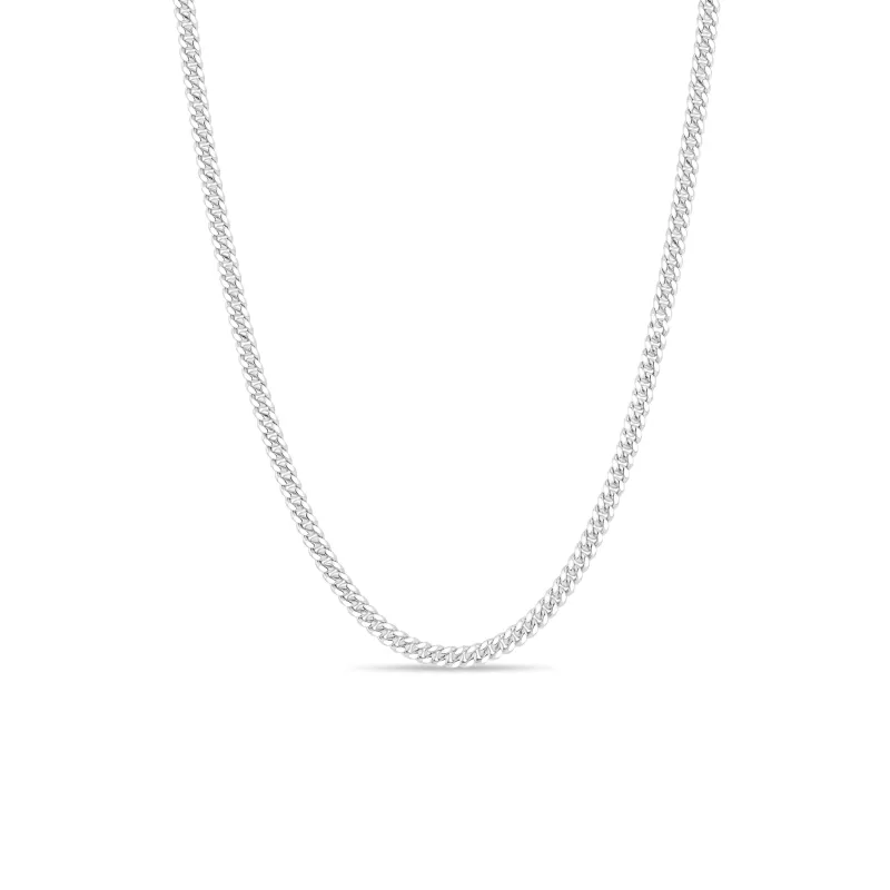 Sterling Silver Small Curb Chain Necklace made by Zoe Chicco