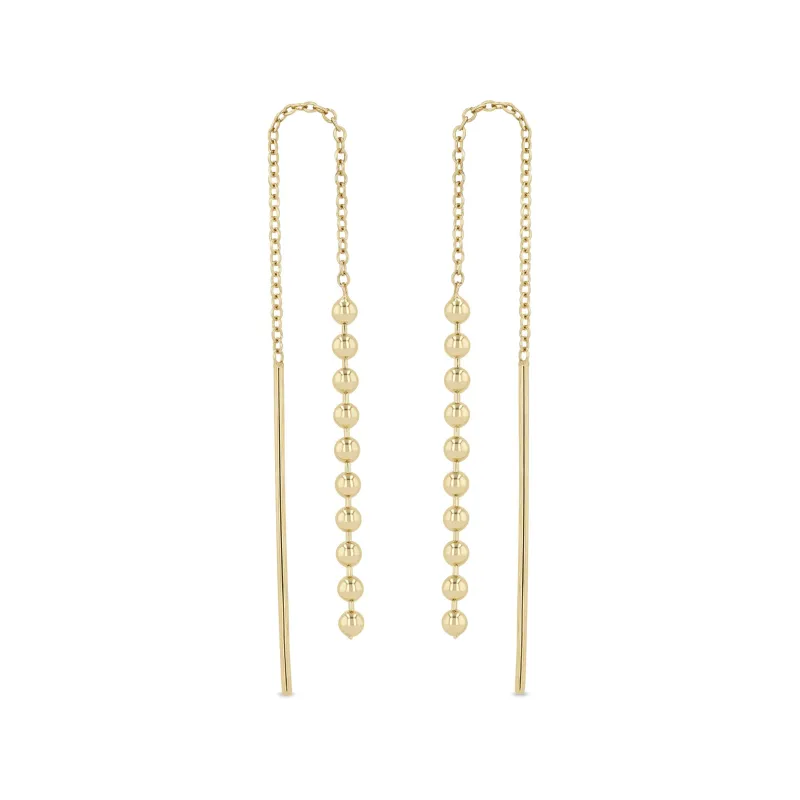 14k Gold Bead Chain Threaders made by Zoe Chicco