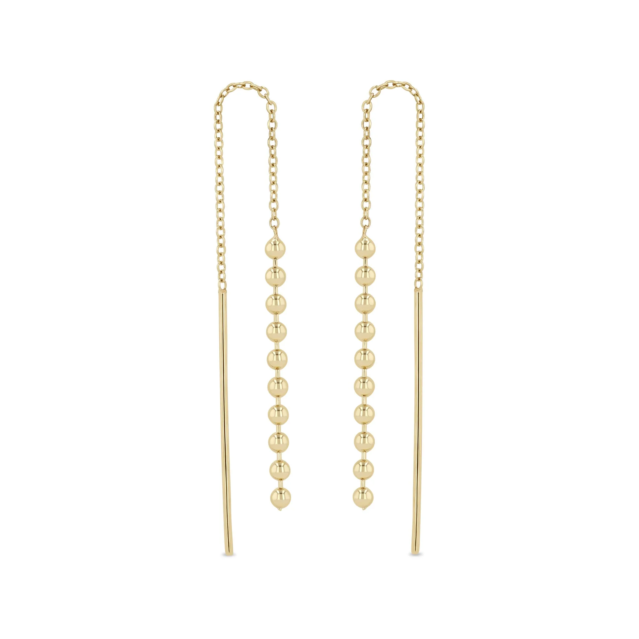 14k Gold Bead Chain Threaders sold by Zoe Chicco