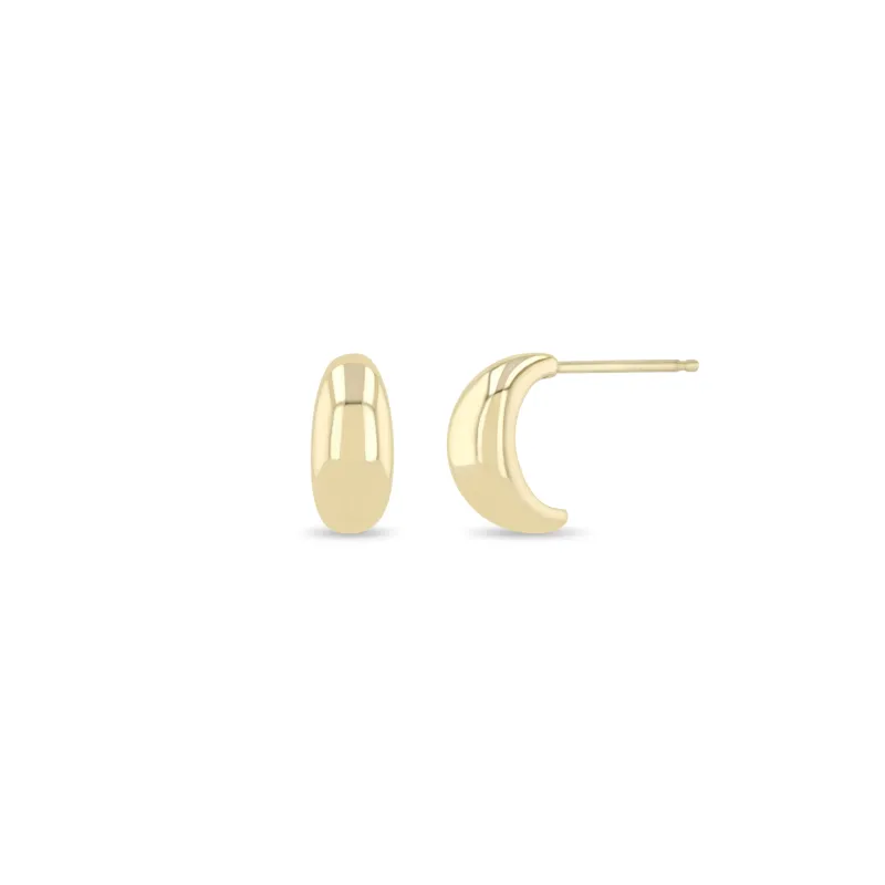 14k Thin Small Aura Huggie Hoops made by Zoe Chicco