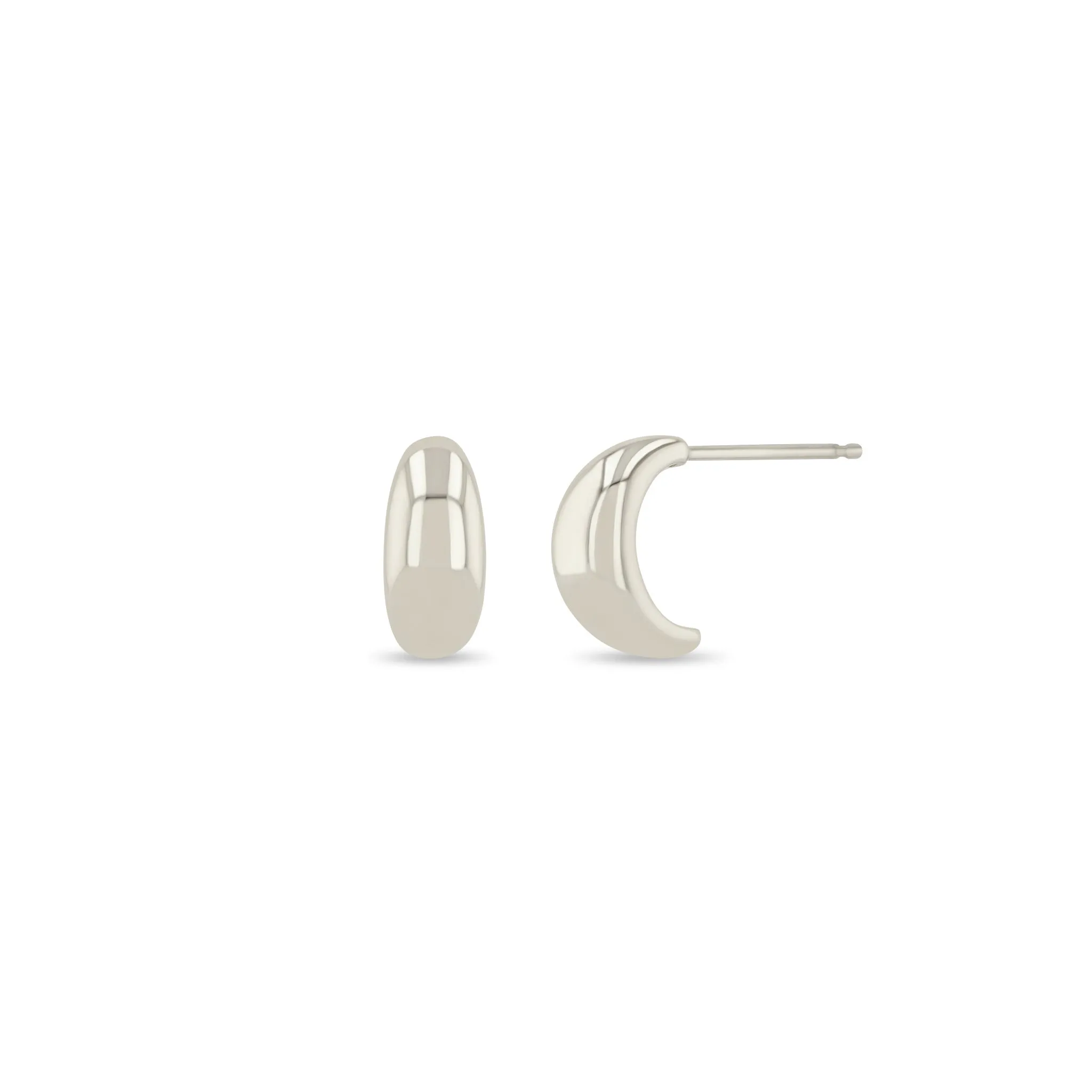 14k Thin Small Aura Huggie Hoops sold by Zoe Chicco product image thumbnail 4