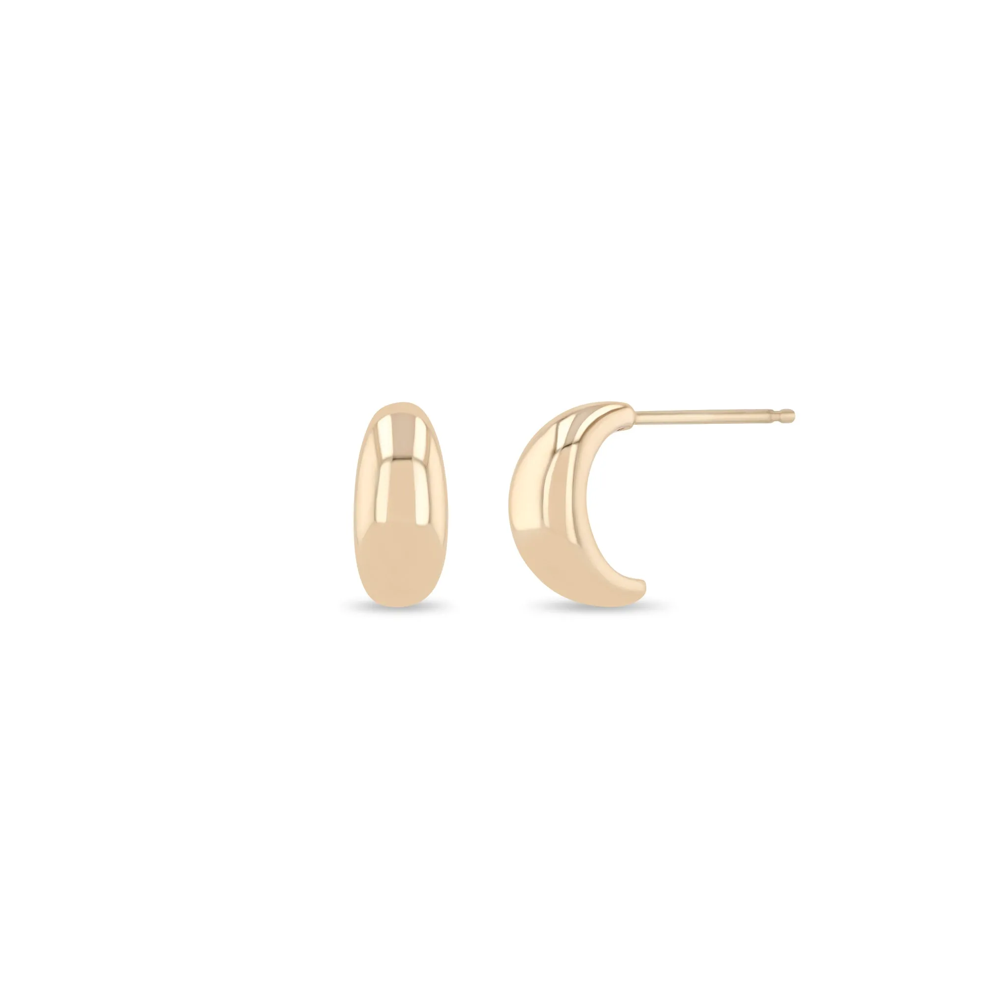 14k Thin Small Aura Huggie Hoops sold by Zoe Chicco product image thumbnail 3