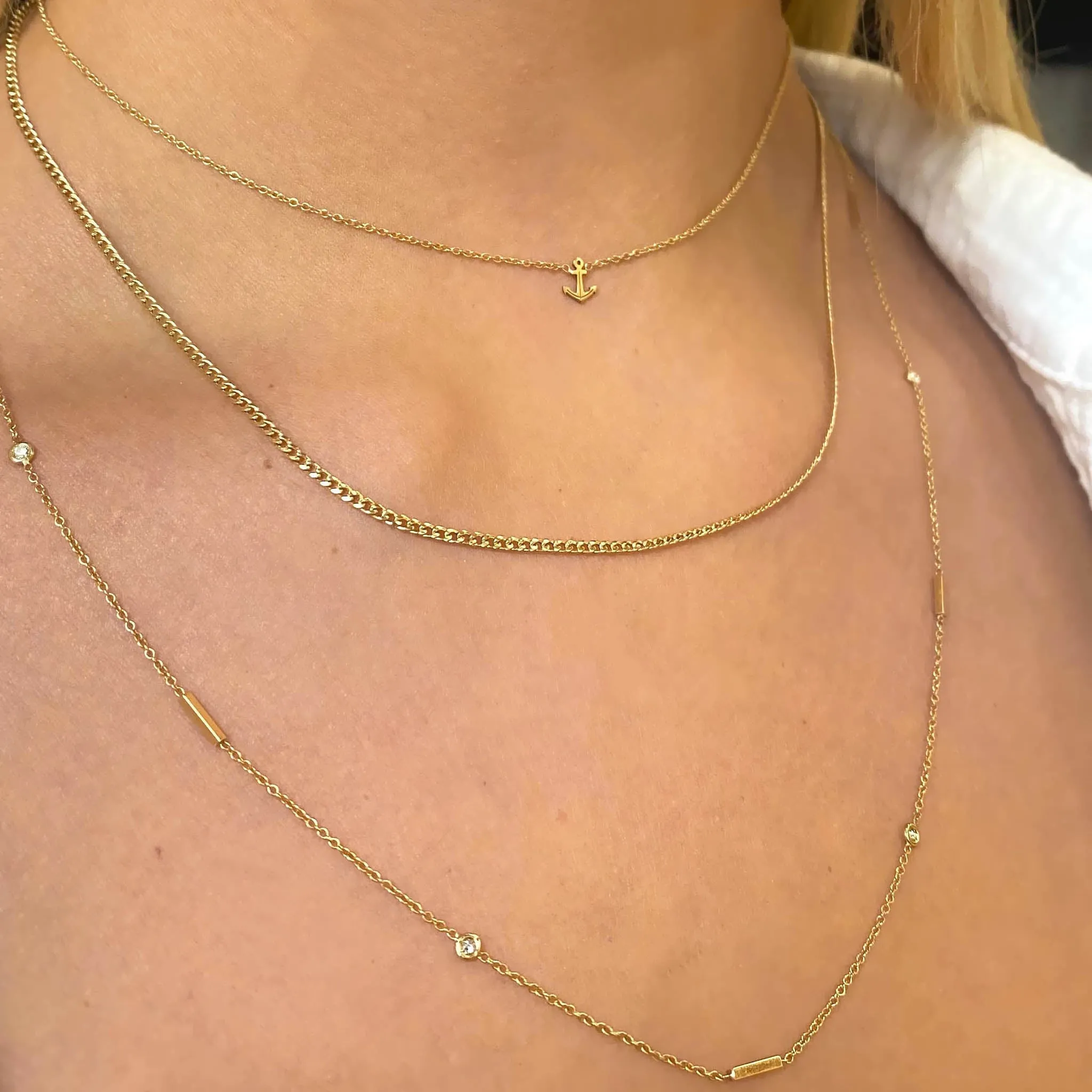 14k Itty Bitty Anchor Necklace - SALE sold by Zoe Chicco product image thumbnail 2