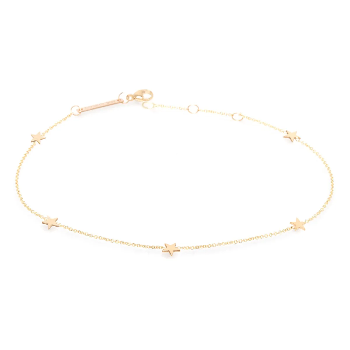 14k 5 Itty Bitty Stars Anklet - SALE sold by Zoe Chicco