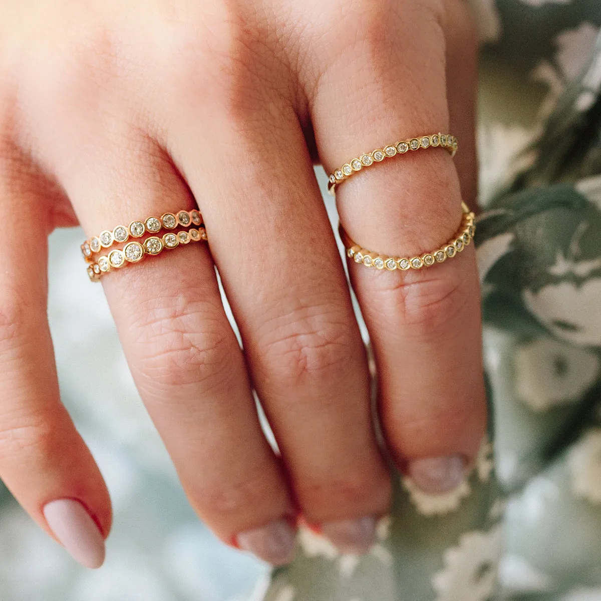 14k Graduated Diamond Bezel Eternity Band - SALE sold by Zoe Chicco product image thumbnail 4