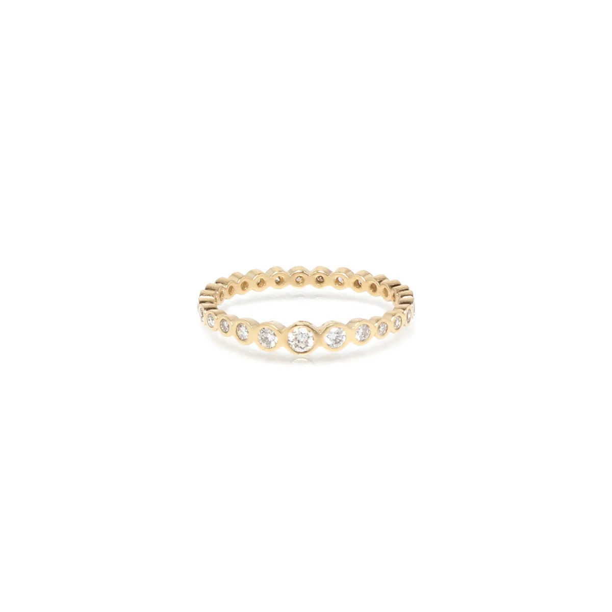 14k Graduated Diamond Bezel Eternity Band - SALE sold by Zoe Chicco