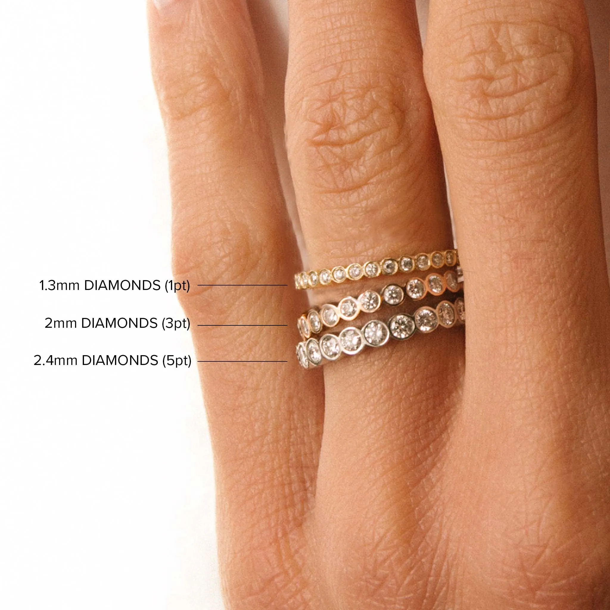 14k Diamond Bezel Eternity Band Ring - SALE sold by Zoe Chicco product image thumbnail 2