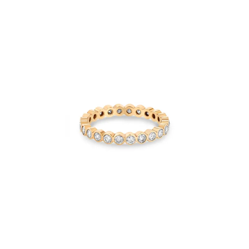 14k Diamond Bezel Eternity Band Ring - SALE made by Zoe Chicco