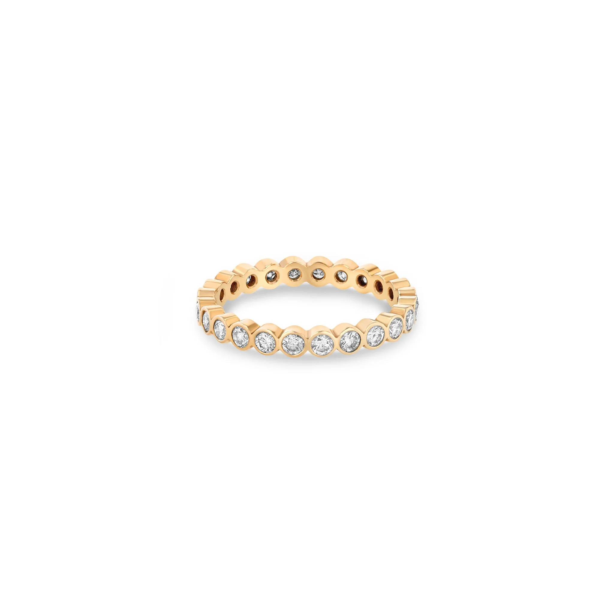 14k Diamond Bezel Eternity Band Ring - SALE sold by Zoe Chicco