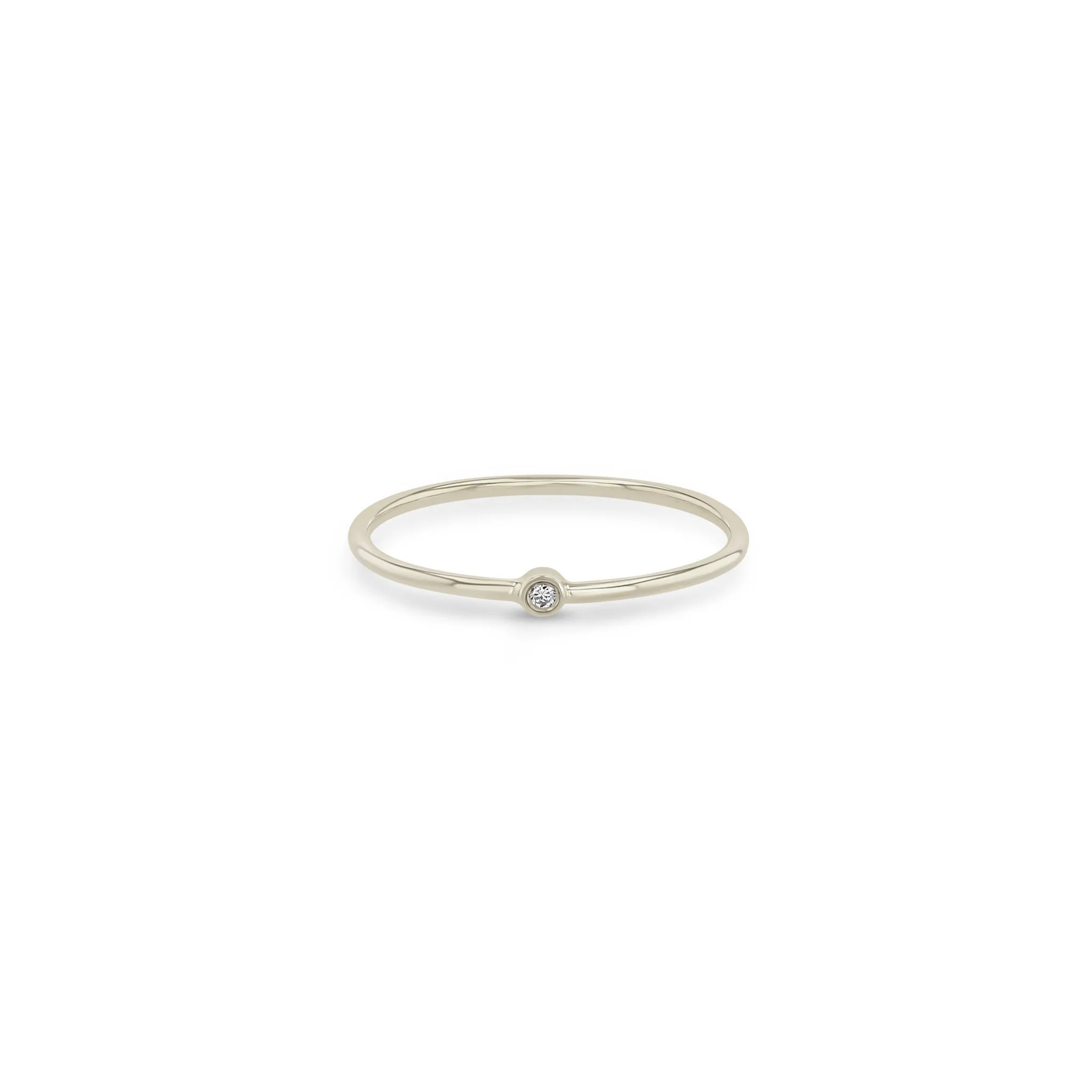 14k Diamond Bezel Thin Band Ring - SALE sold by Zoe Chicco