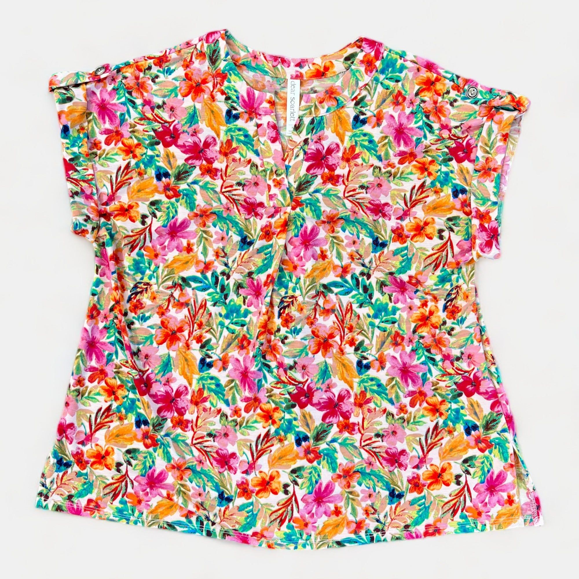 Beige Multi Lizzy Short Sleeve Top sold by ZZs product image thumbnail 2