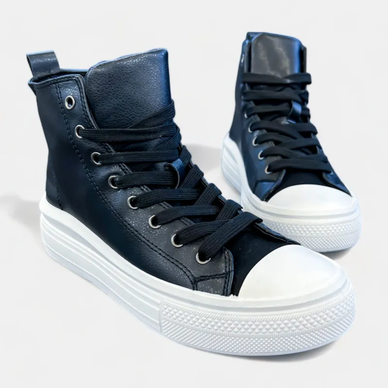 Black High Top Sneakers sold by ZZs