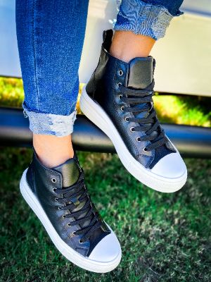 Black High Top Sneakers sold by ZZs