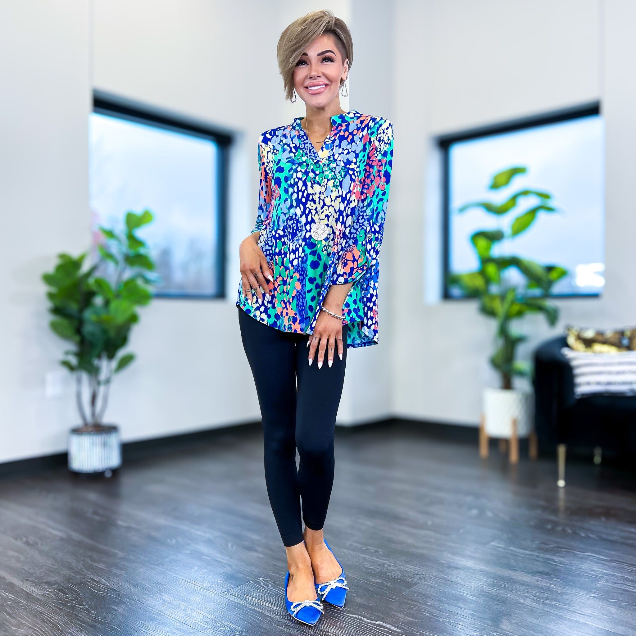 Blue Multi Animal Lizzy Top sold by ZZs product image thumbnail 2