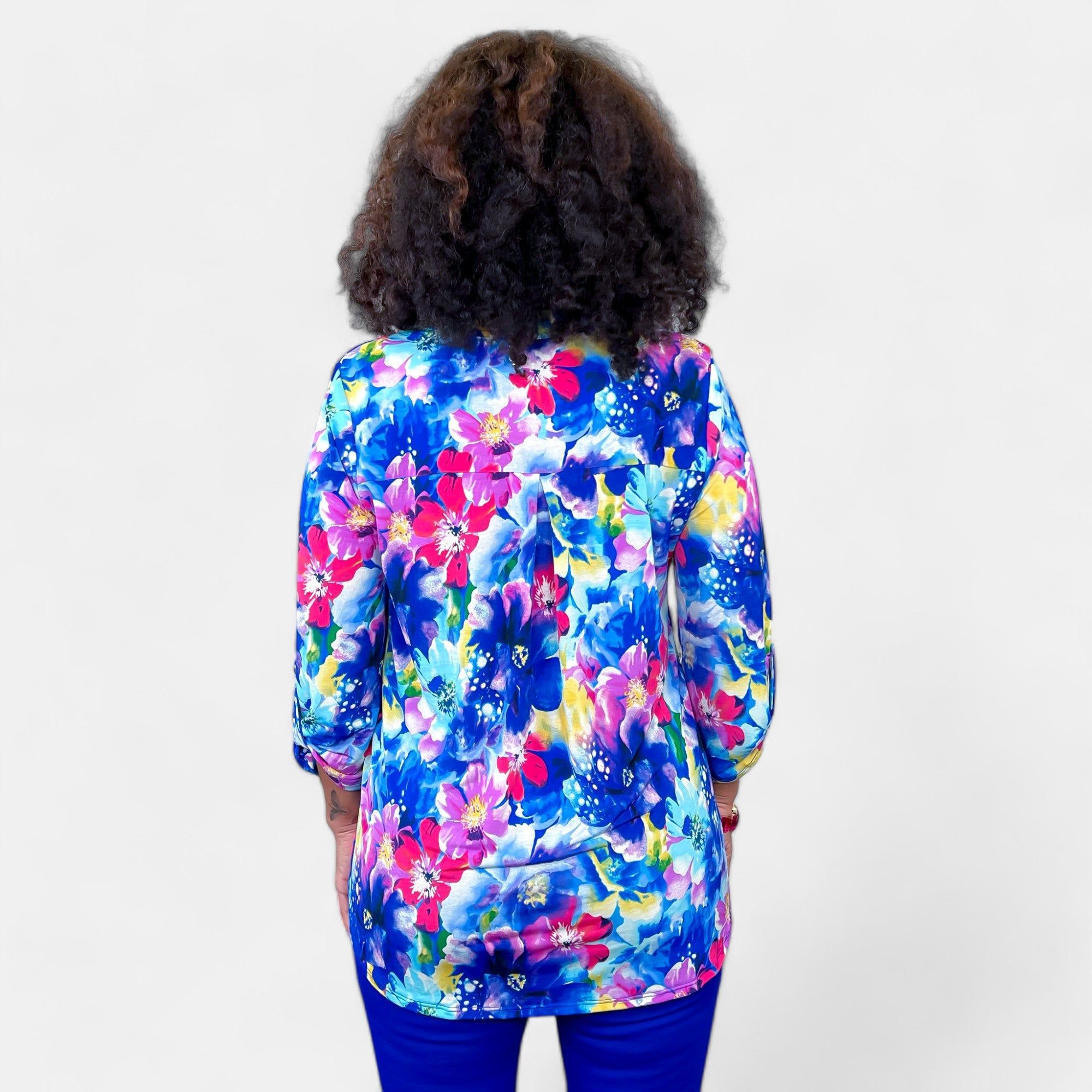 Multi Abstract Floral Lizzy Top sold by ZZs product image thumbnail 4