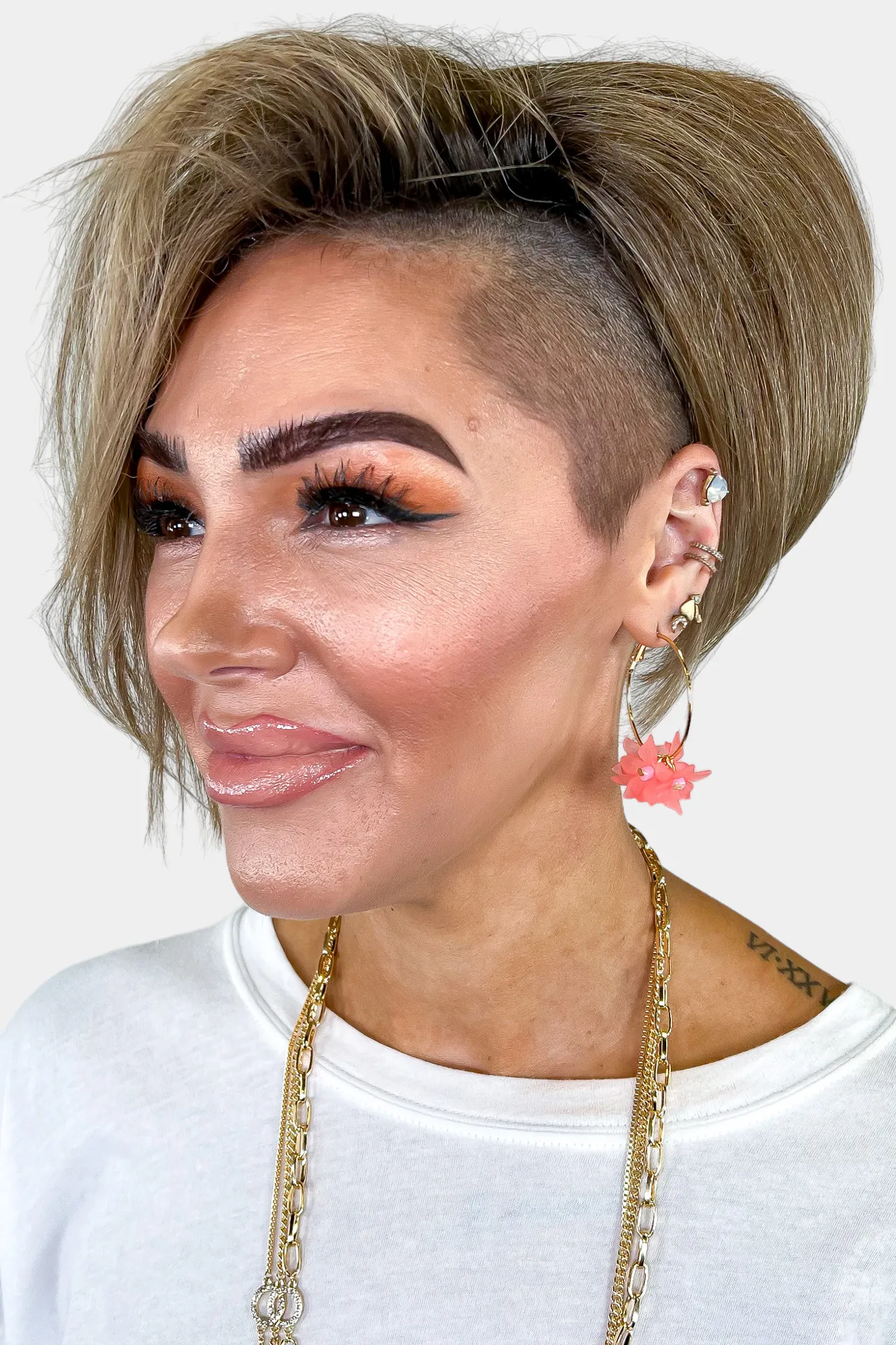Flower Hoop Earrings sold by ZZs product image thumbnail 5