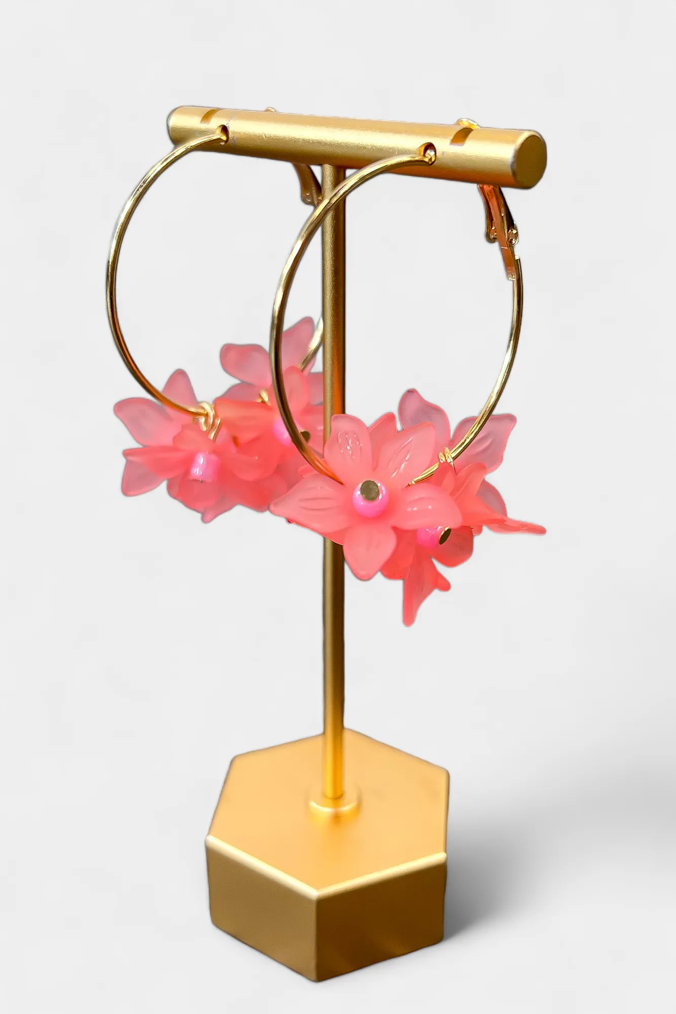 Flower Hoop Earrings sold by ZZs product image thumbnail 4