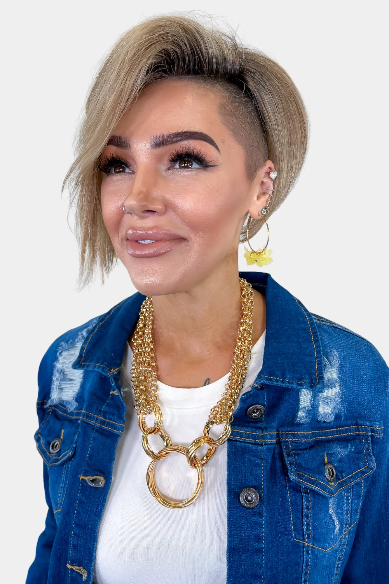 Flower Hoop Earrings sold by ZZs product image thumbnail 2