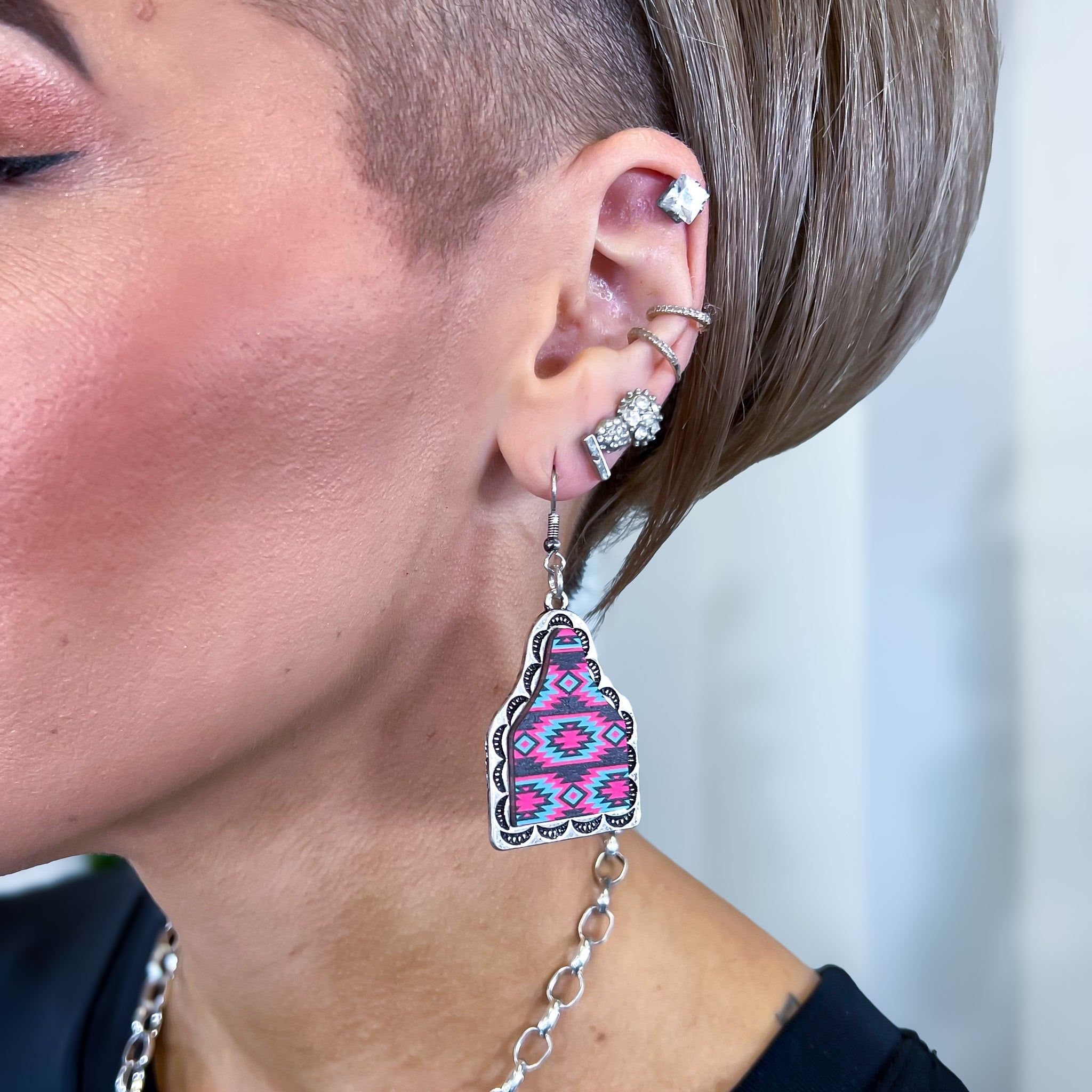 Western Navajo Wood Earrings sold by ZZs product image thumbnail 2