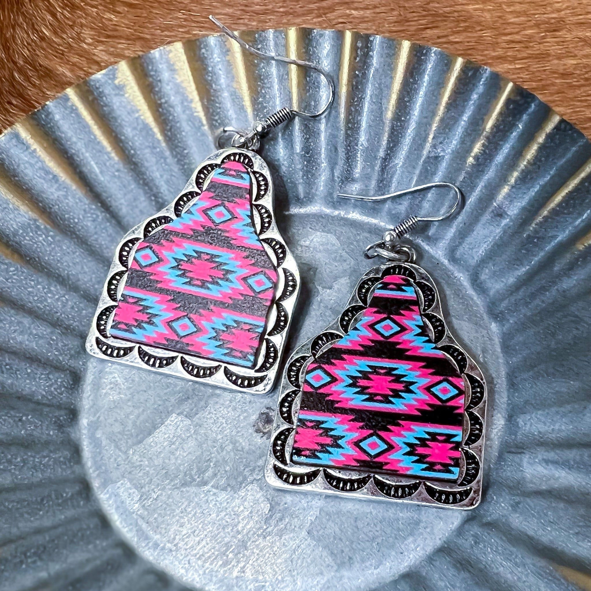 Western Navajo Wood Earrings sold by ZZs product image thumbnail 3