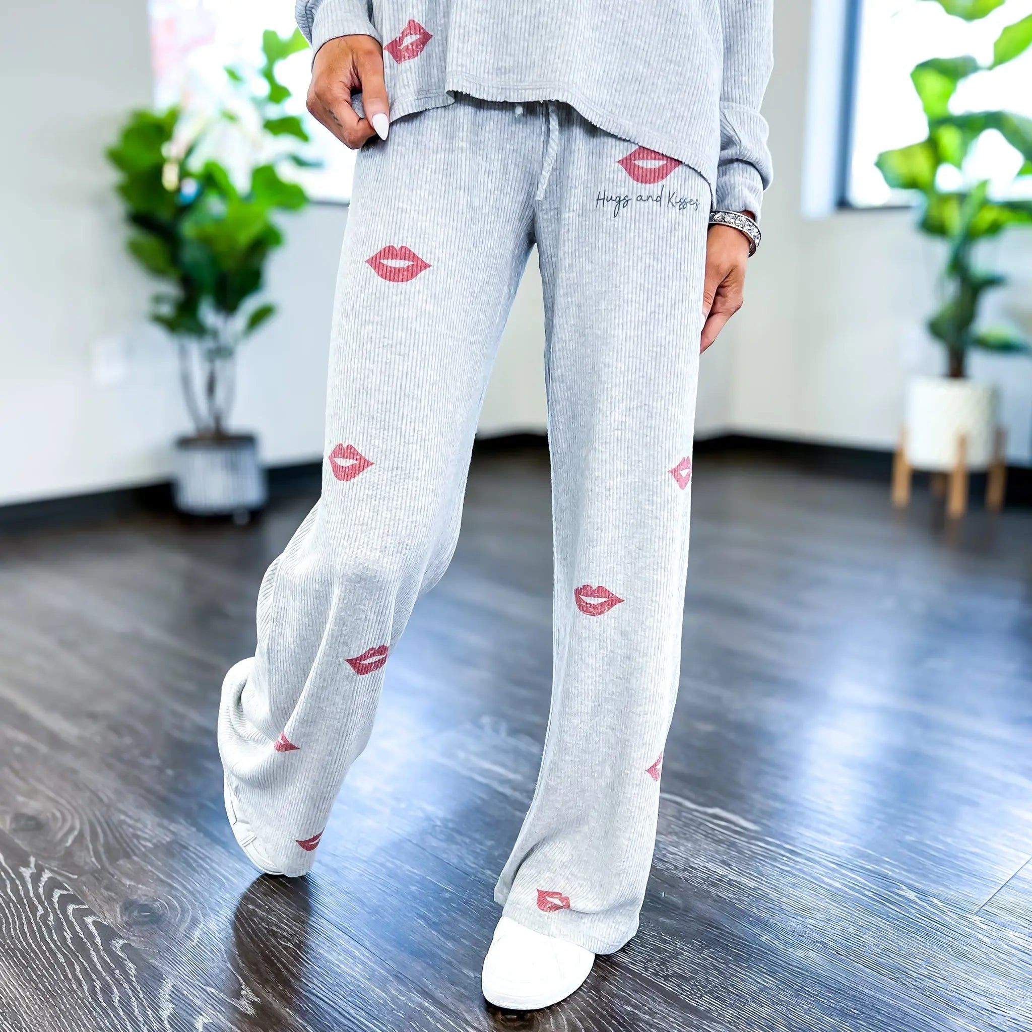 Grey Hugs & Kisses Hoodie Pant Set sold by ZZs product image thumbnail 3
