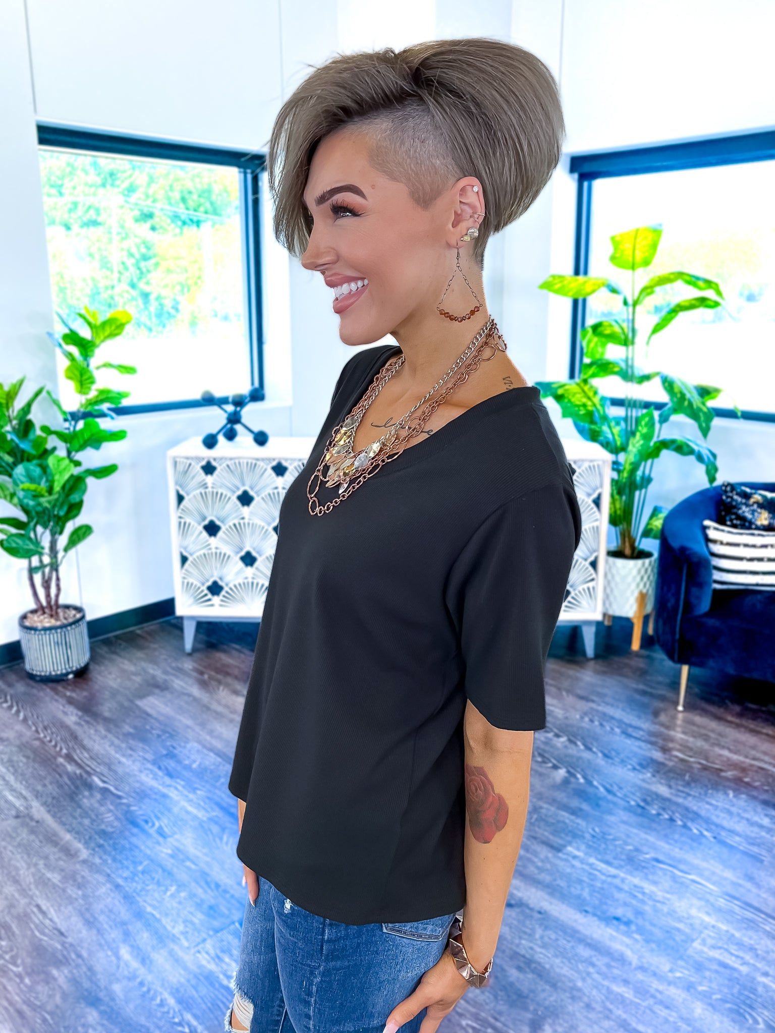 Black Girlie Tee sold by ZZs product image thumbnail 3