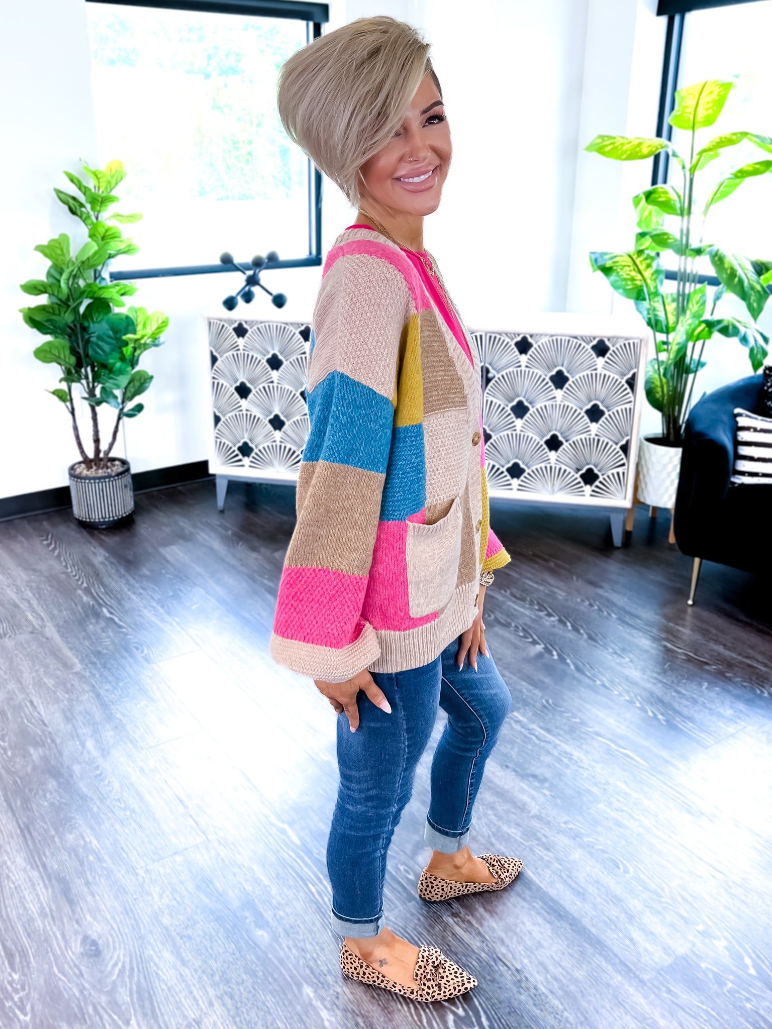 Colorblock Cozy Cardigan sold by ZZs product image thumbnail 3