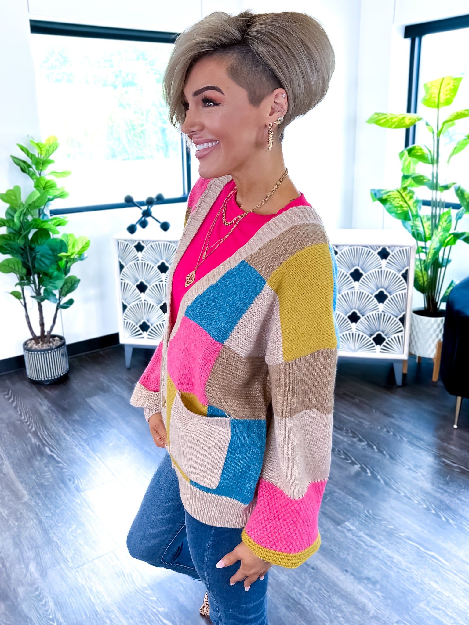 Colorblock Cozy Cardigan sold by ZZs product image thumbnail 6