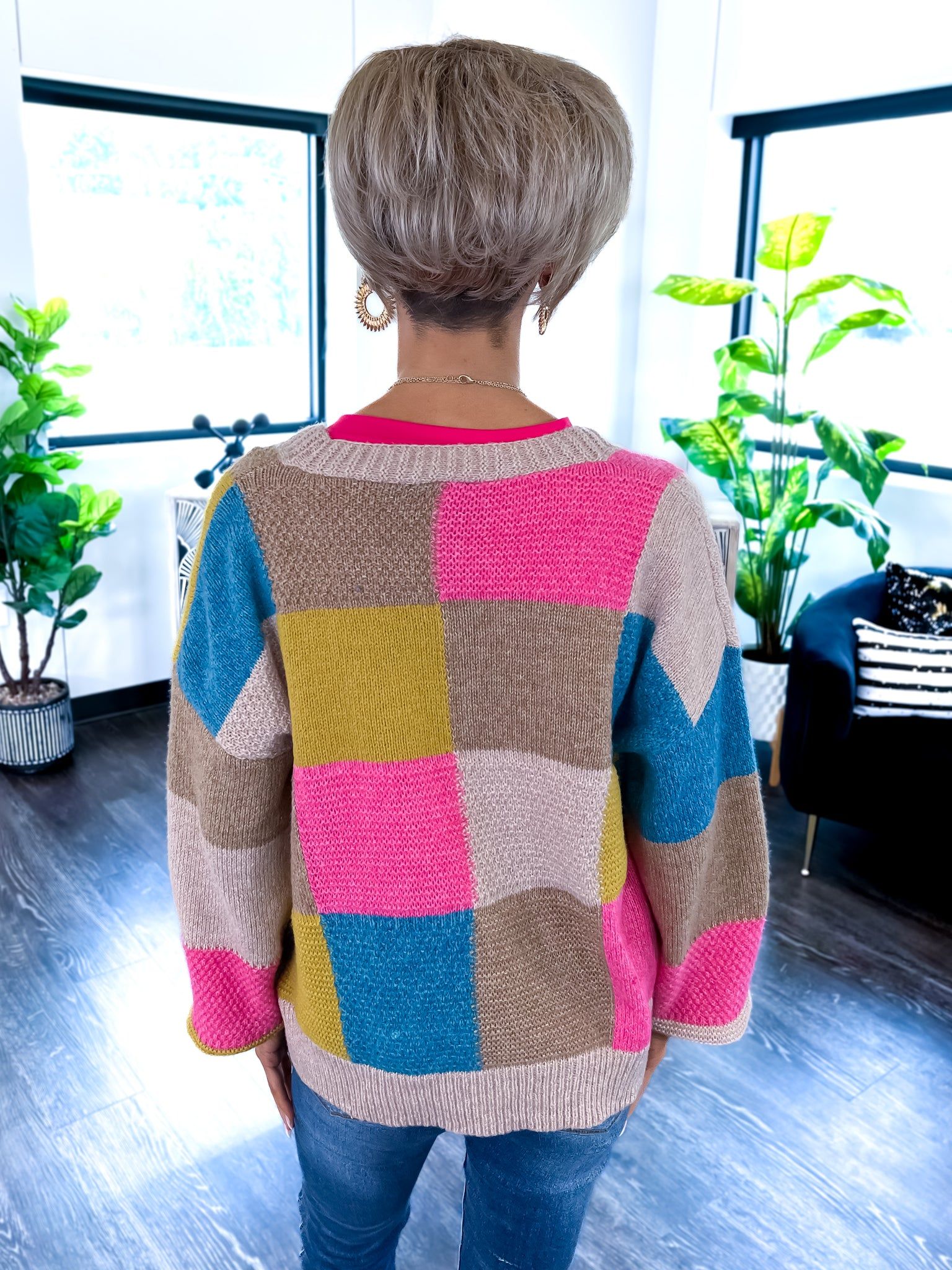 Colorblock Cozy Cardigan sold by ZZs product image thumbnail 4