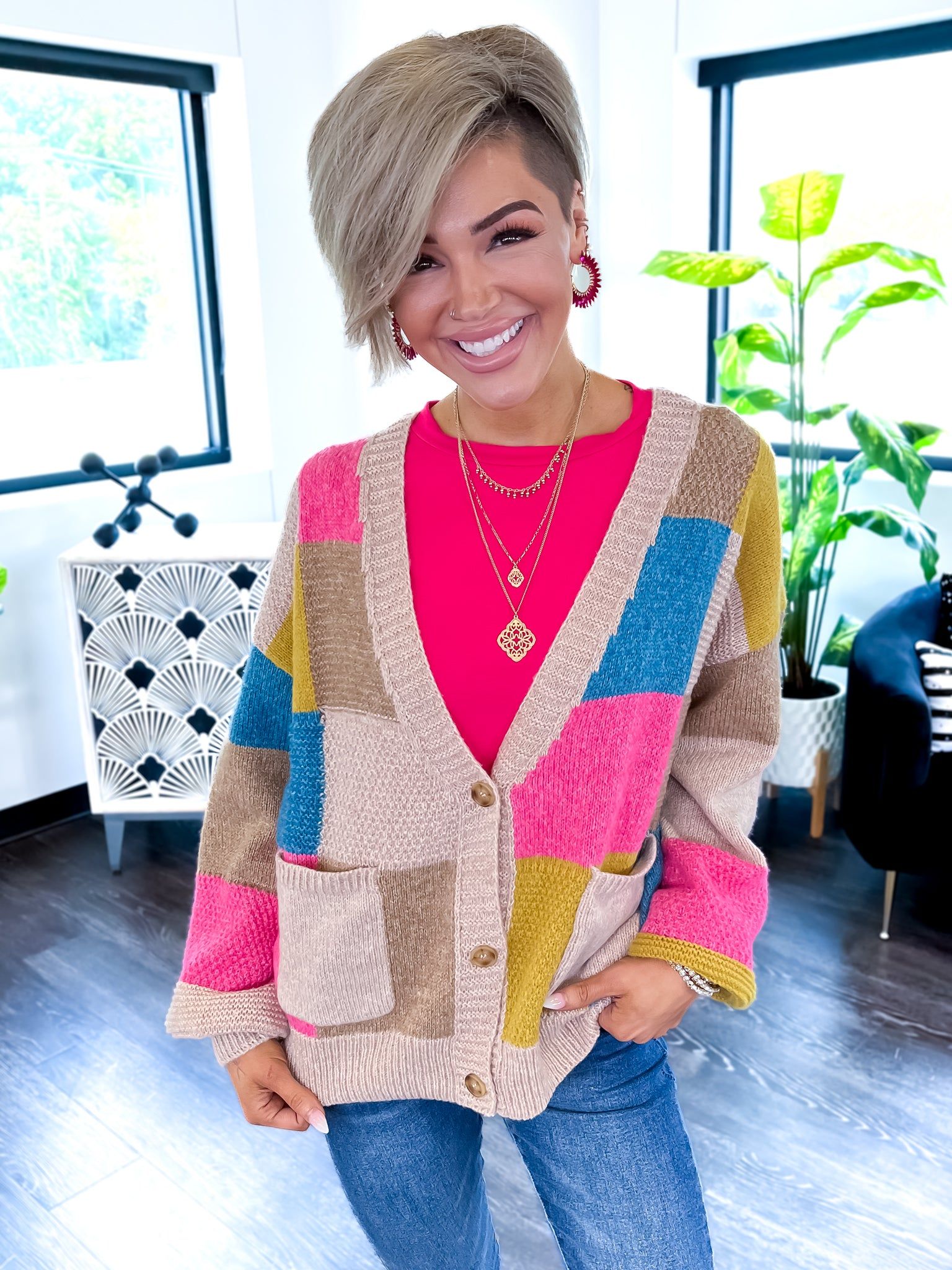 Colorblock Cozy Cardigan sold by ZZs product image thumbnail 8