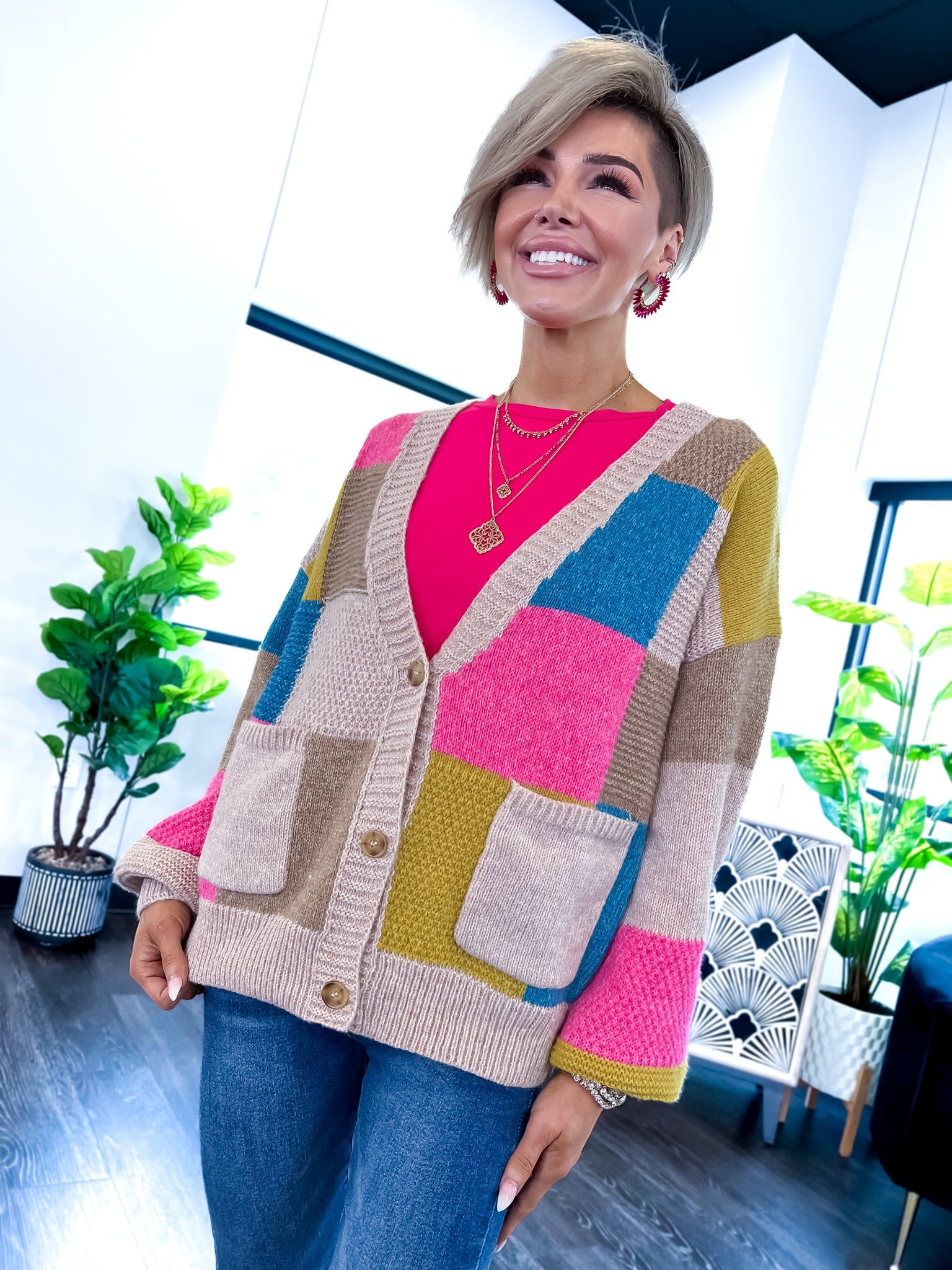 Colorblock Cozy Cardigan sold by ZZs product image thumbnail 2
