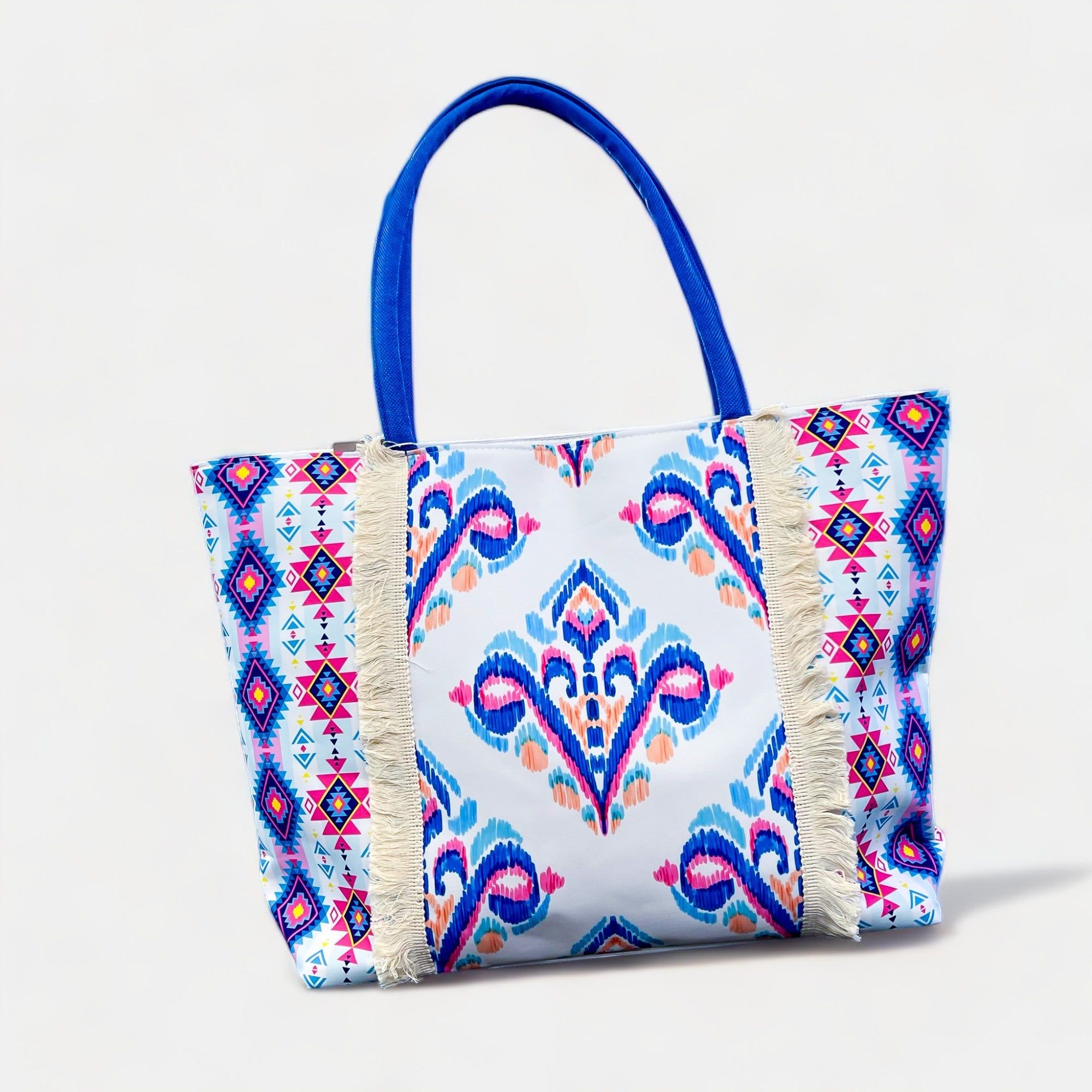 Blue Boho Fringe Tote Bag sold by ZZs product image thumbnail 3
