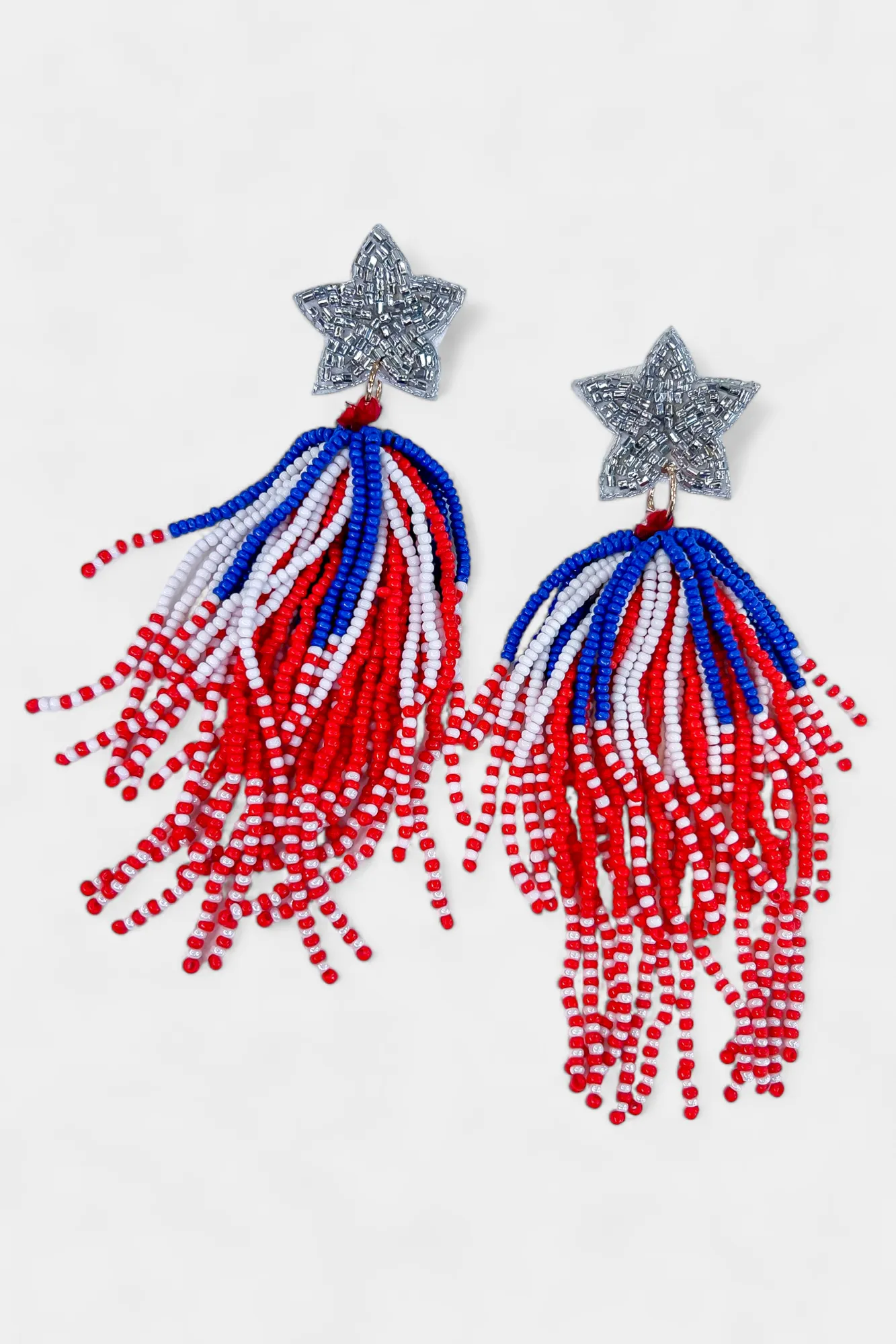 Red, White & Blue American Star Earrings sold by ZZs
