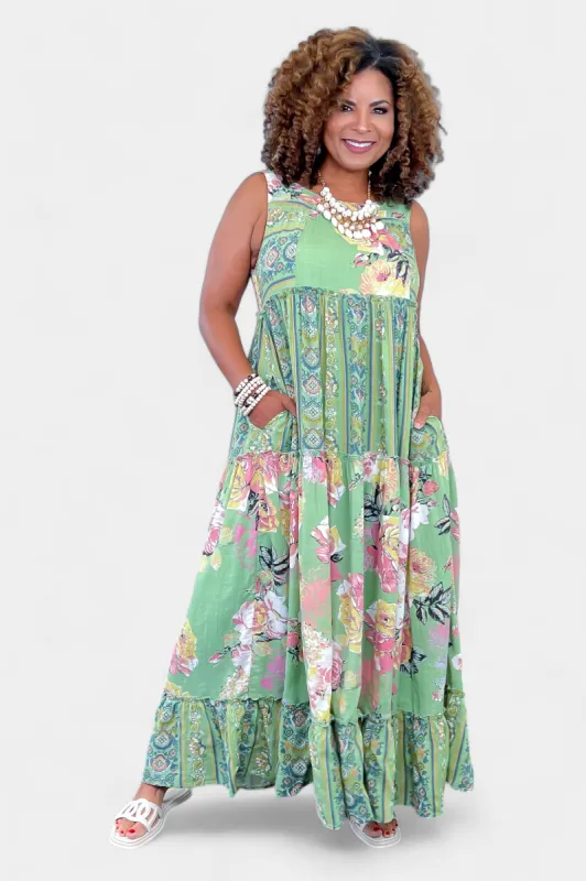 Floral Boho Tank Maxi Dress sold by ZZs