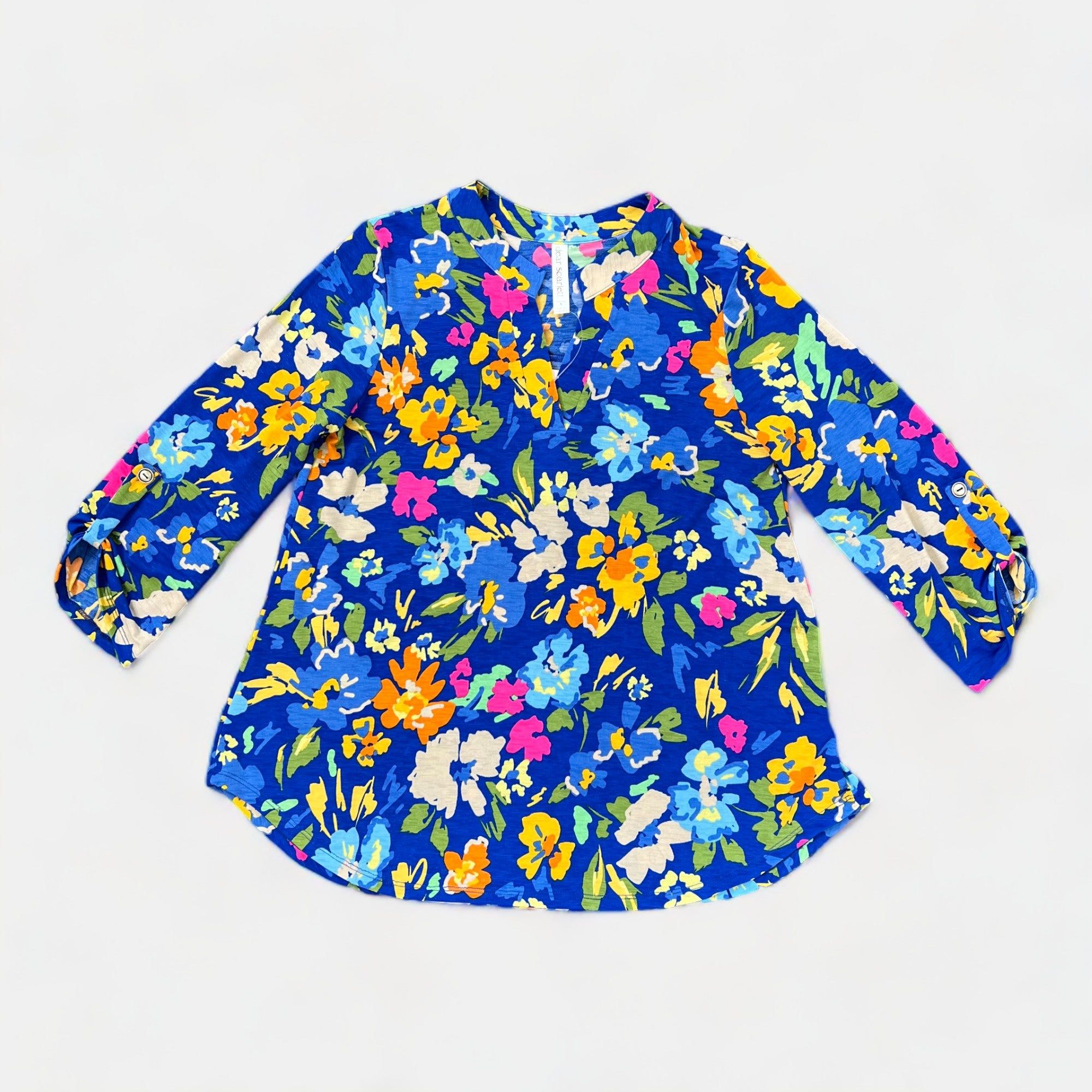 Royal Blue Floral Lizzy Top sold by ZZs product image thumbnail 2