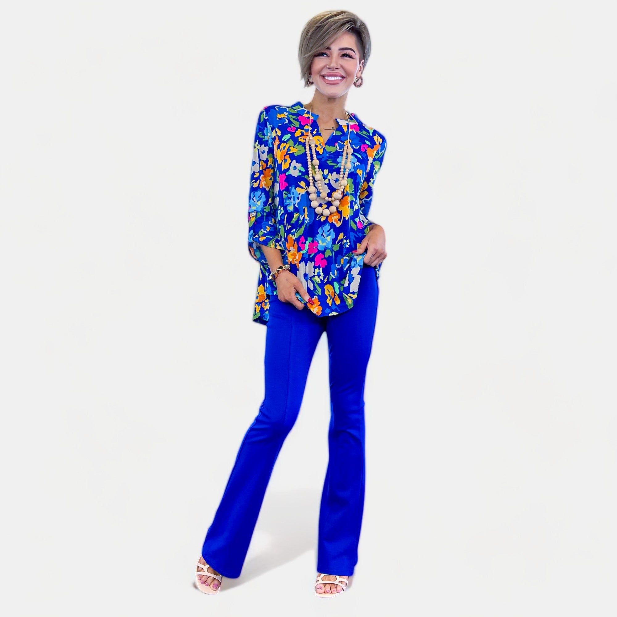 Royal Blue Floral Lizzy Top sold by ZZs product image thumbnail 3