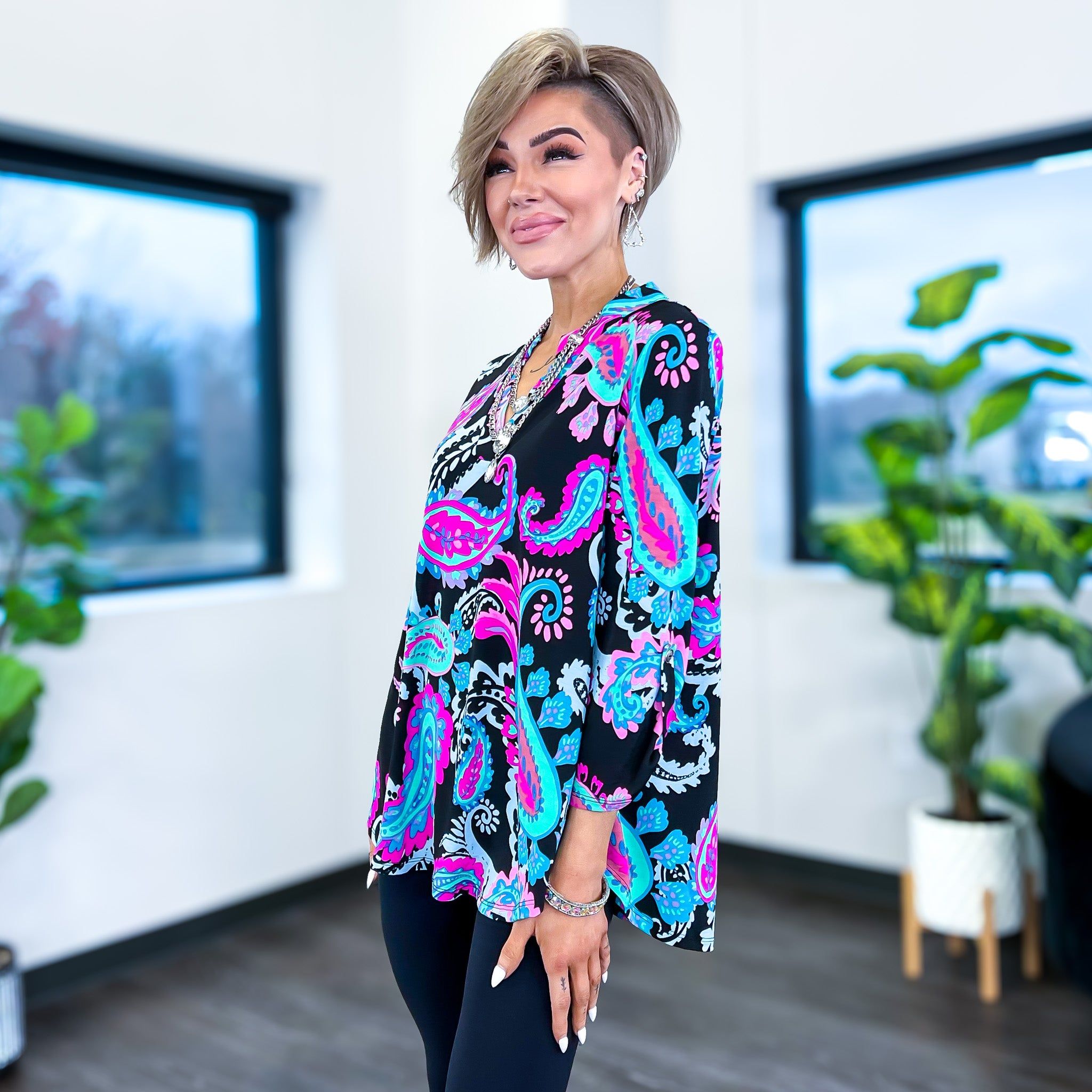 Black Paisley Lizzy Top sold by ZZs product image thumbnail 3