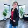 Black Oversized Cozy Cardigan sold by ZZs