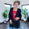 Black Oversized Cozy Cardigan sold by ZZs