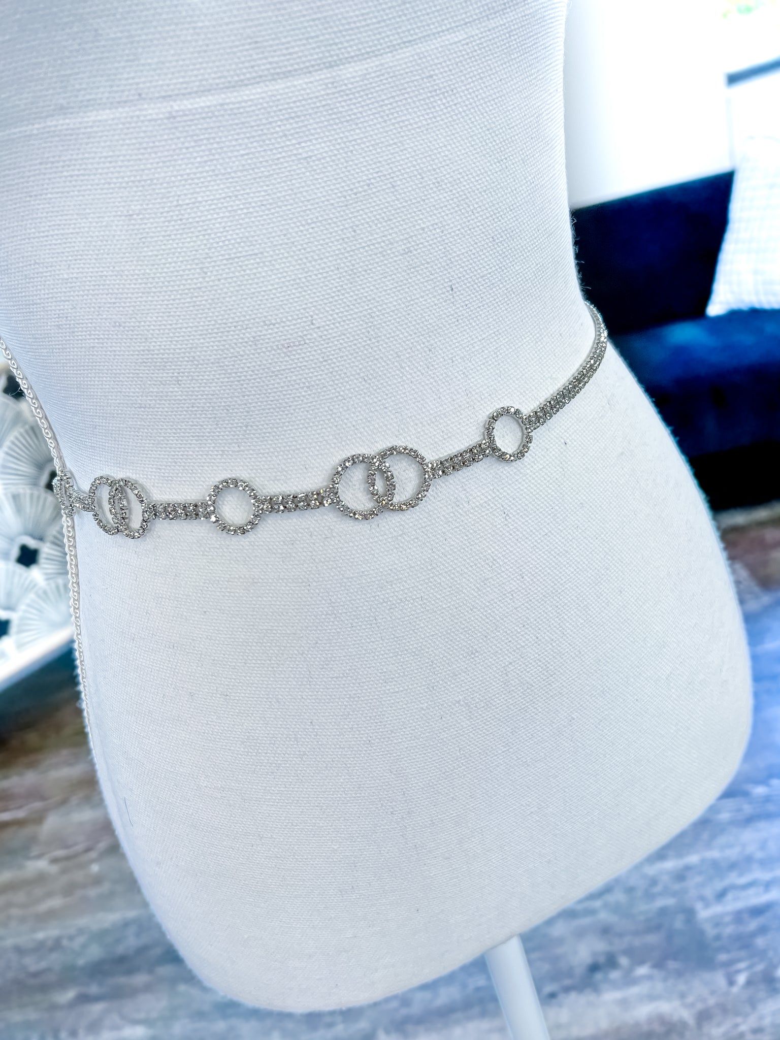 Rhinestone Circle Chain Belt | Silver sold by ZZs product image thumbnail 3