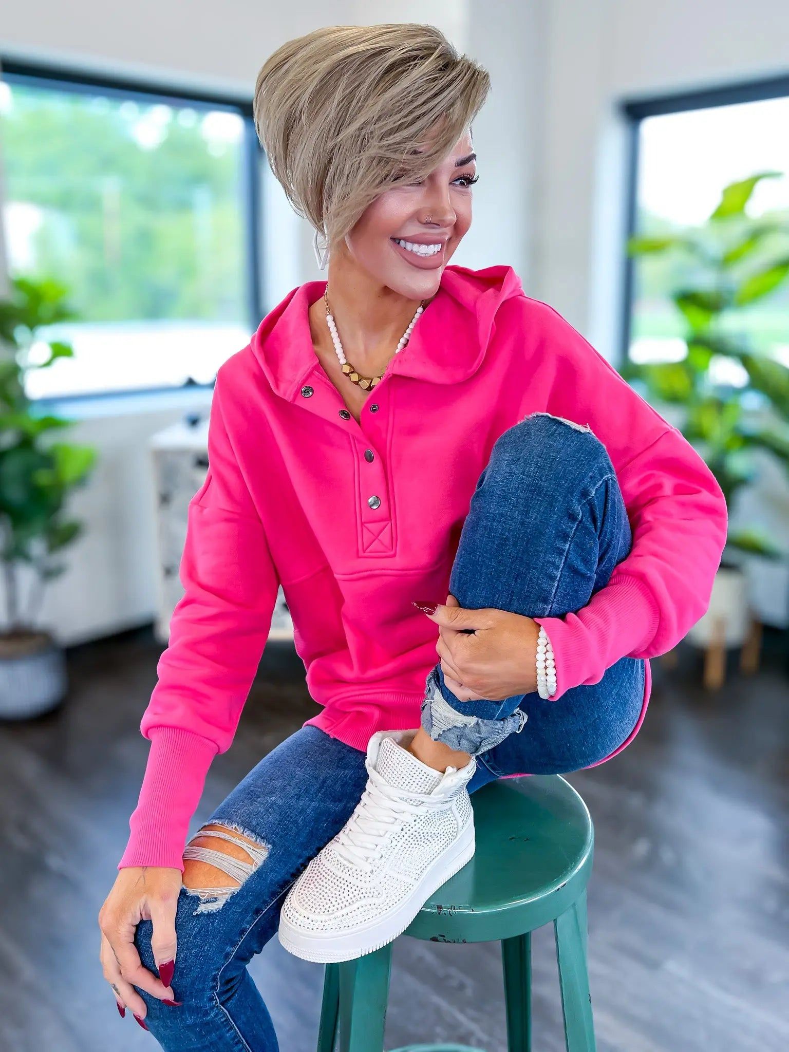 Hooded Pullover | Fuchsia sold by ZZs