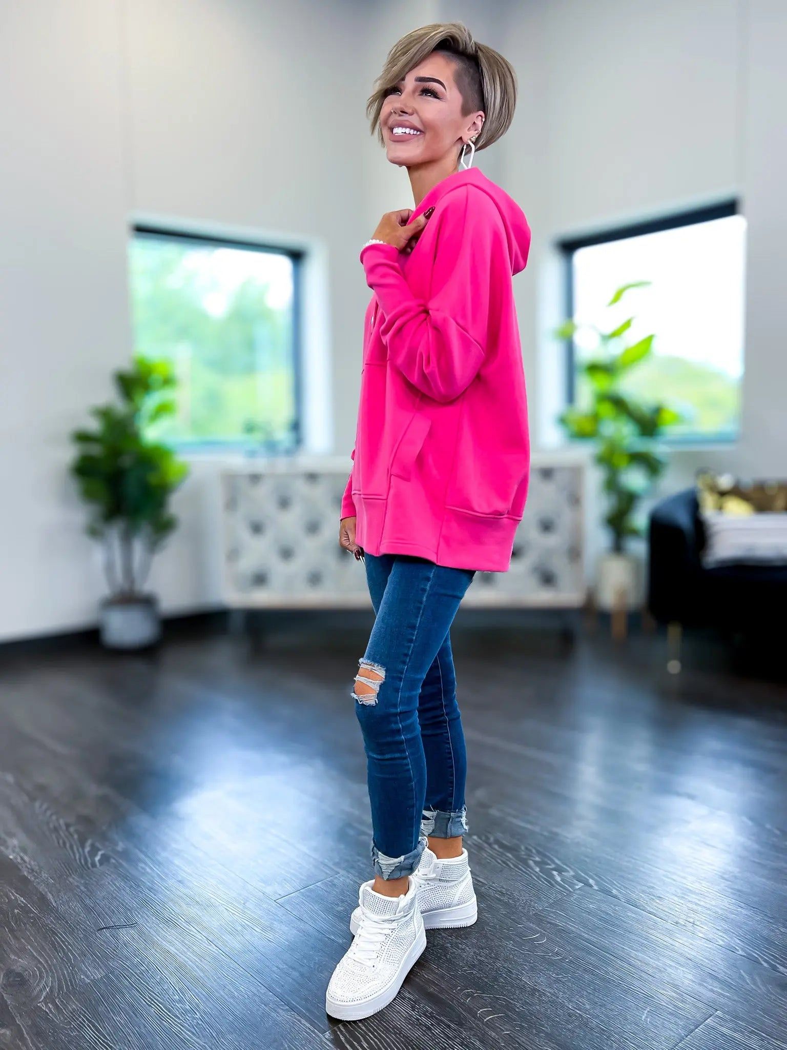 Hooded Pullover | Fuchsia sold by ZZs product image thumbnail 7