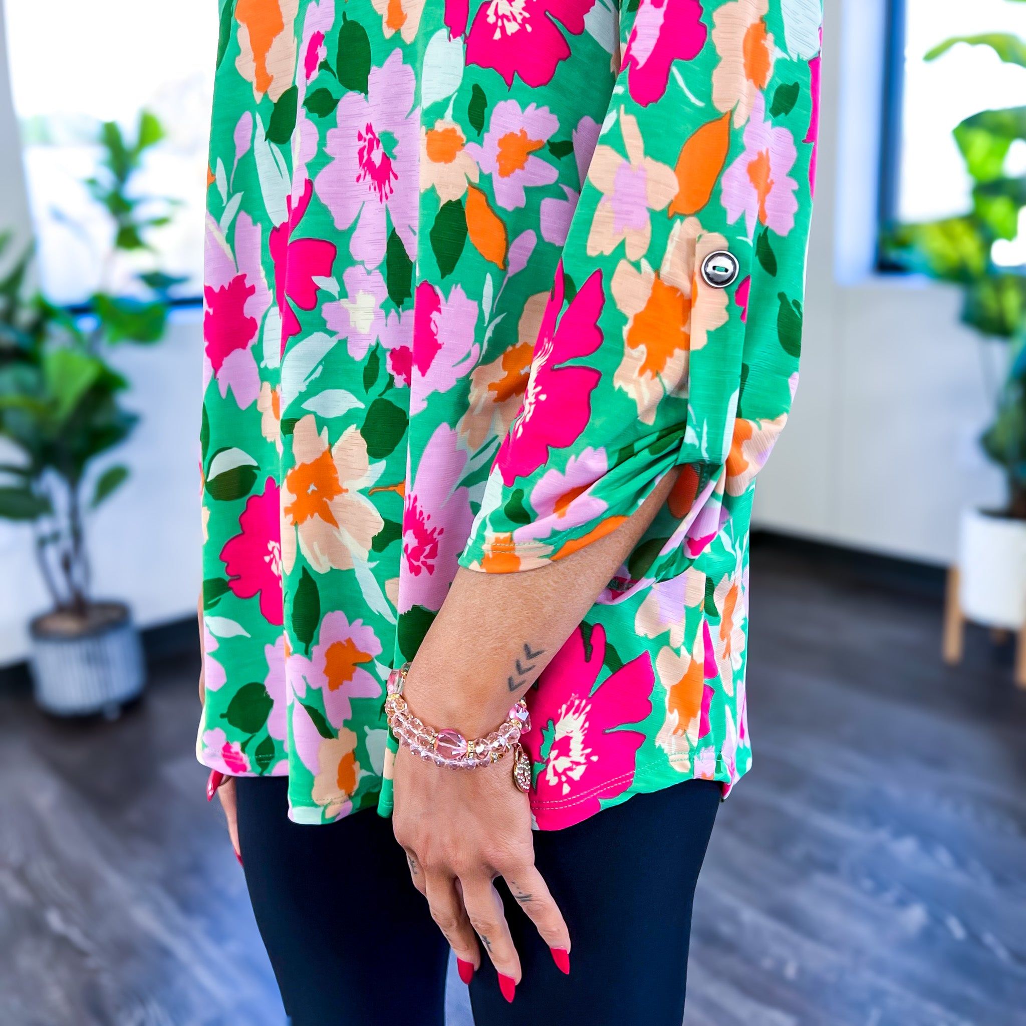 Green Multi Floral Lizzy Top sold by ZZs product image thumbnail 4