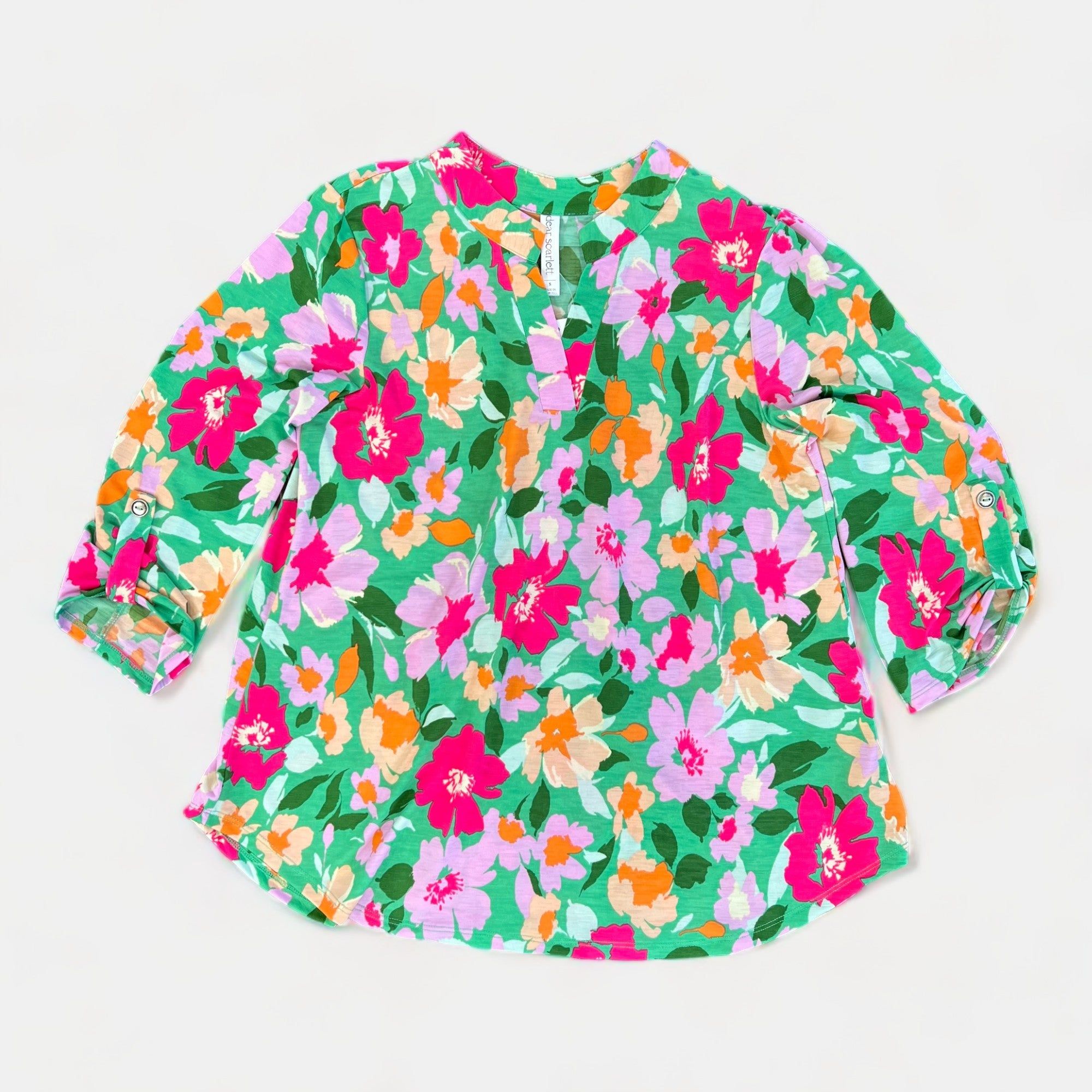Green Multi Floral Lizzy Top sold by ZZs